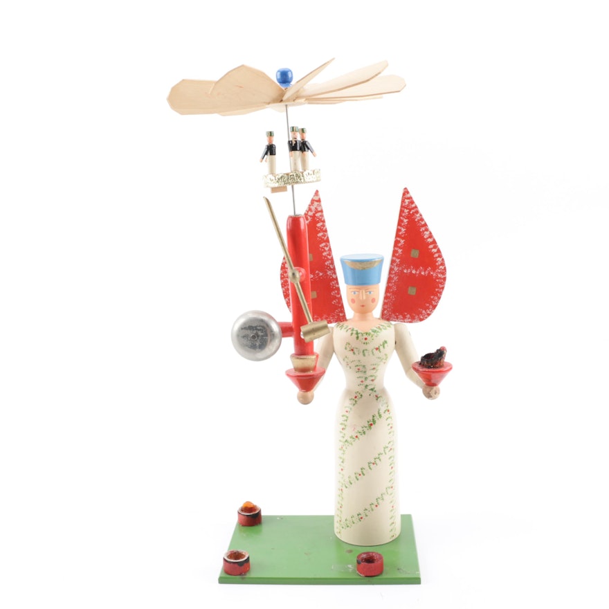 Vintage Figural Christmas Candle Windmill