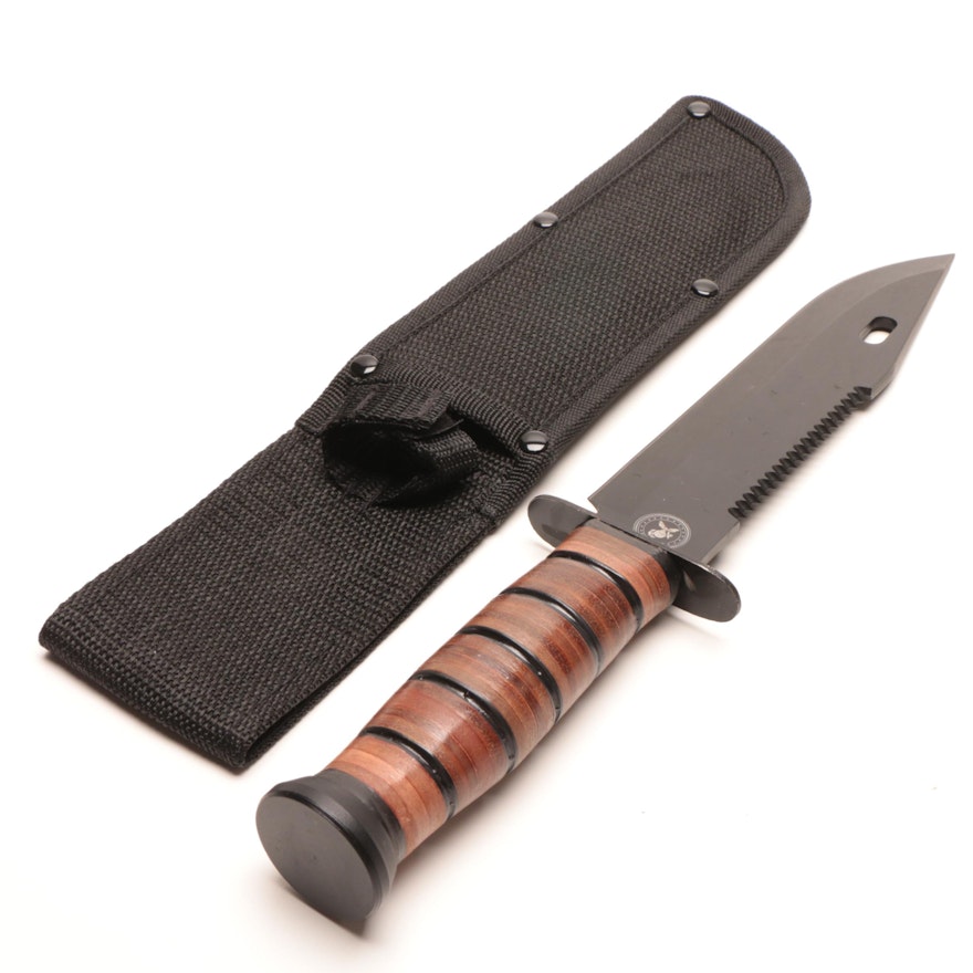 United States Marines Survival Knife With Sheath