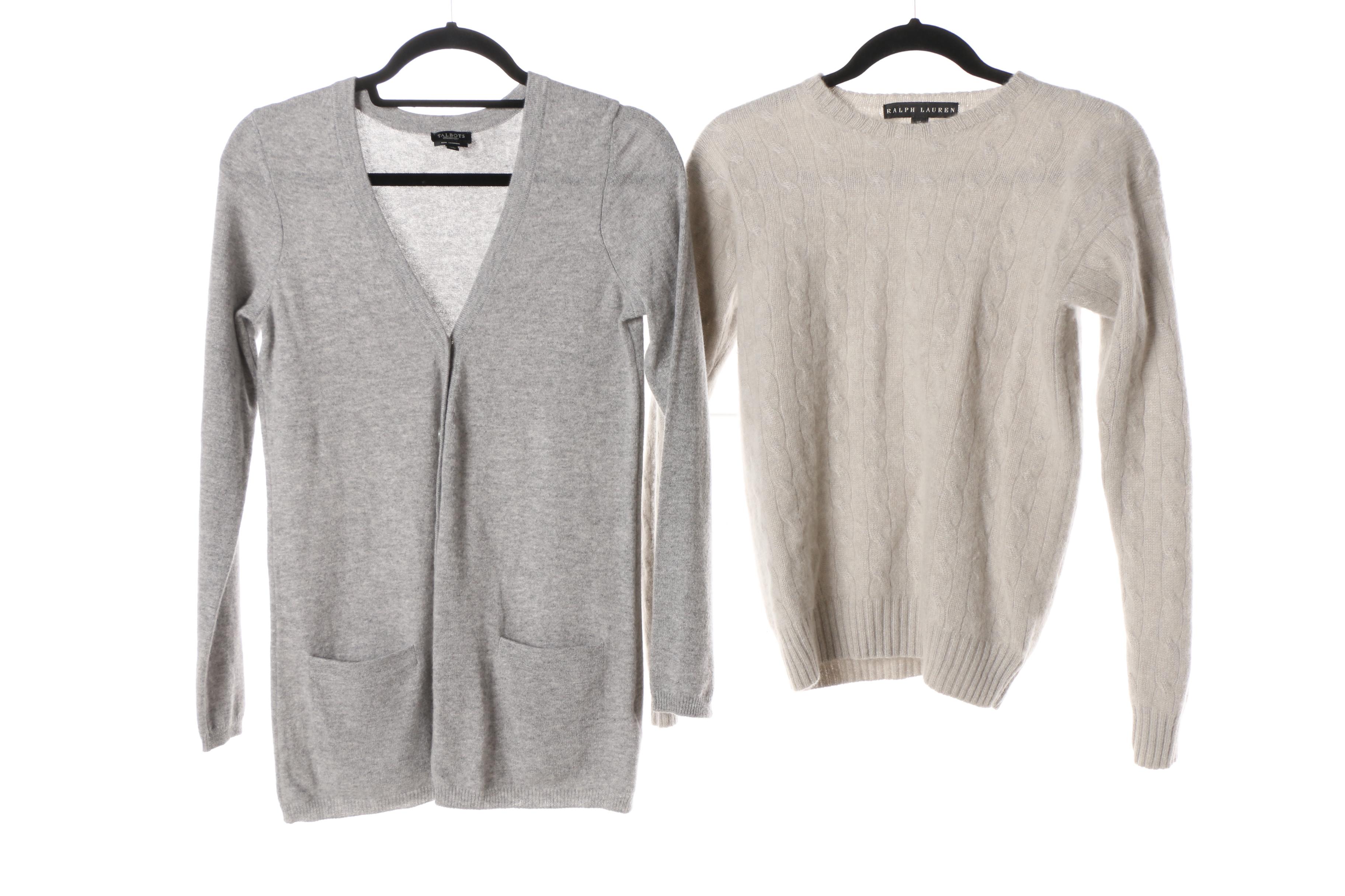 Women's Ralph Lauren and Talbots Cashmere Sweaters