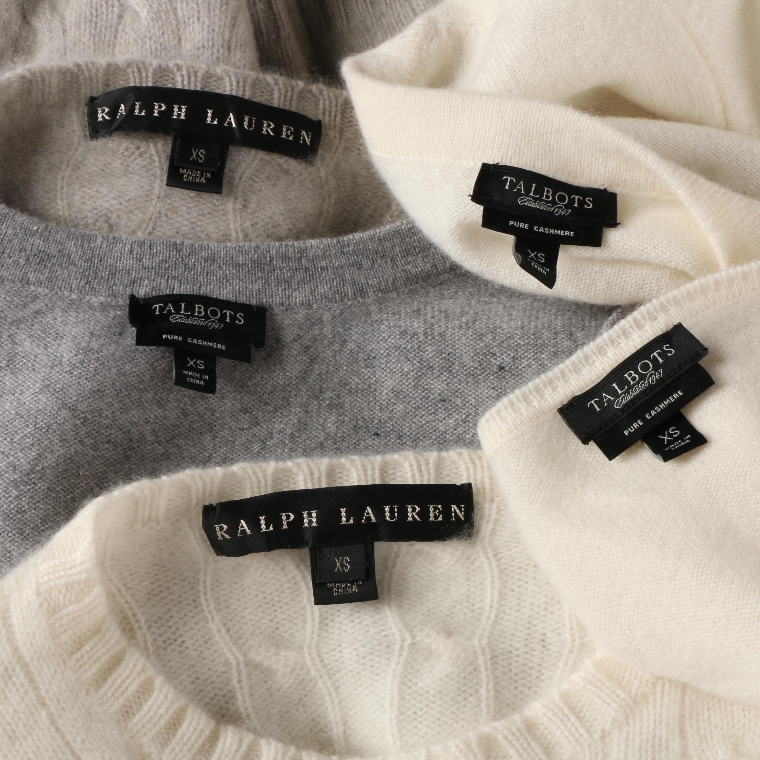 Women's Ralph Lauren and Talbots Cashmere Sweaters