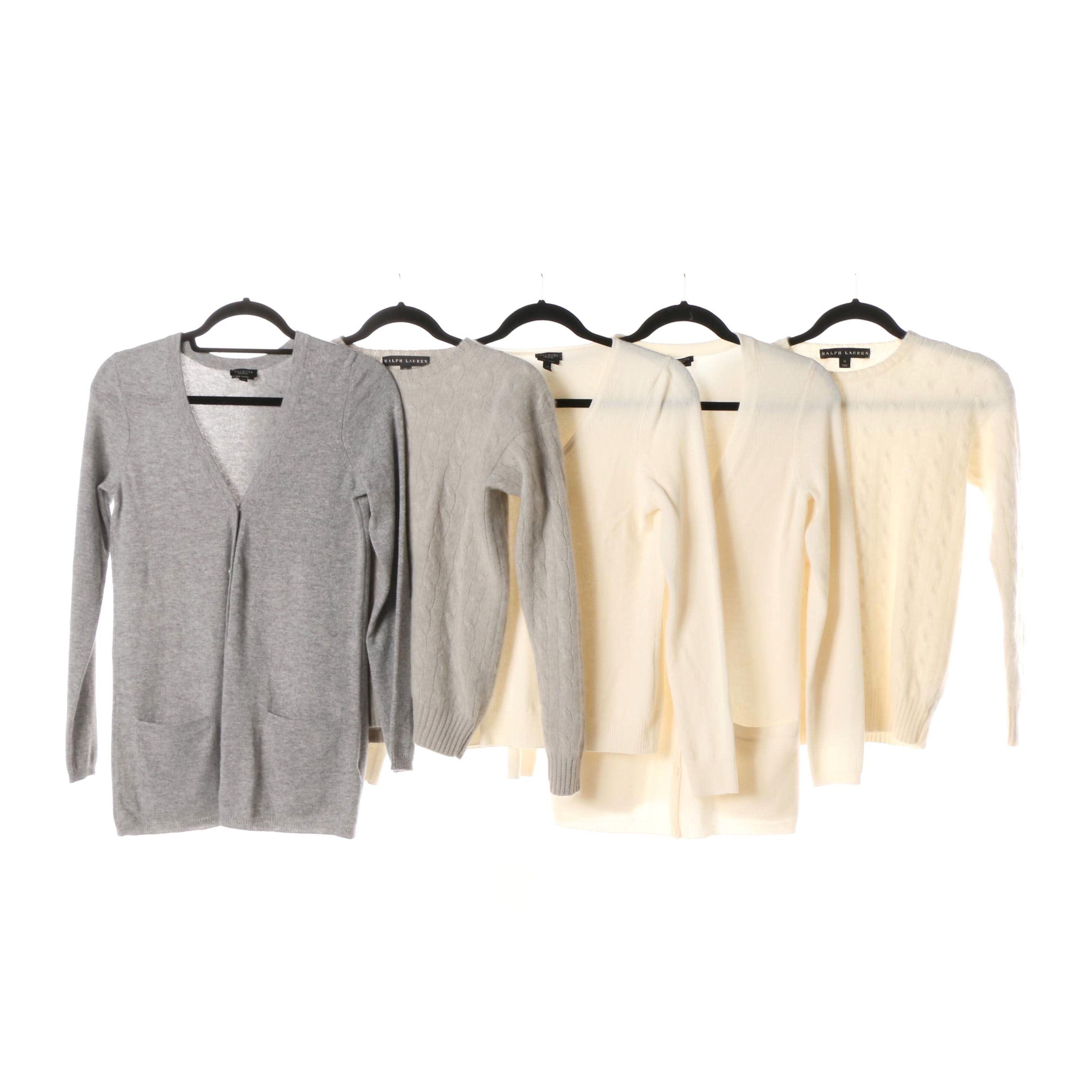 Women's Ralph Lauren and Talbots Cashmere Sweaters