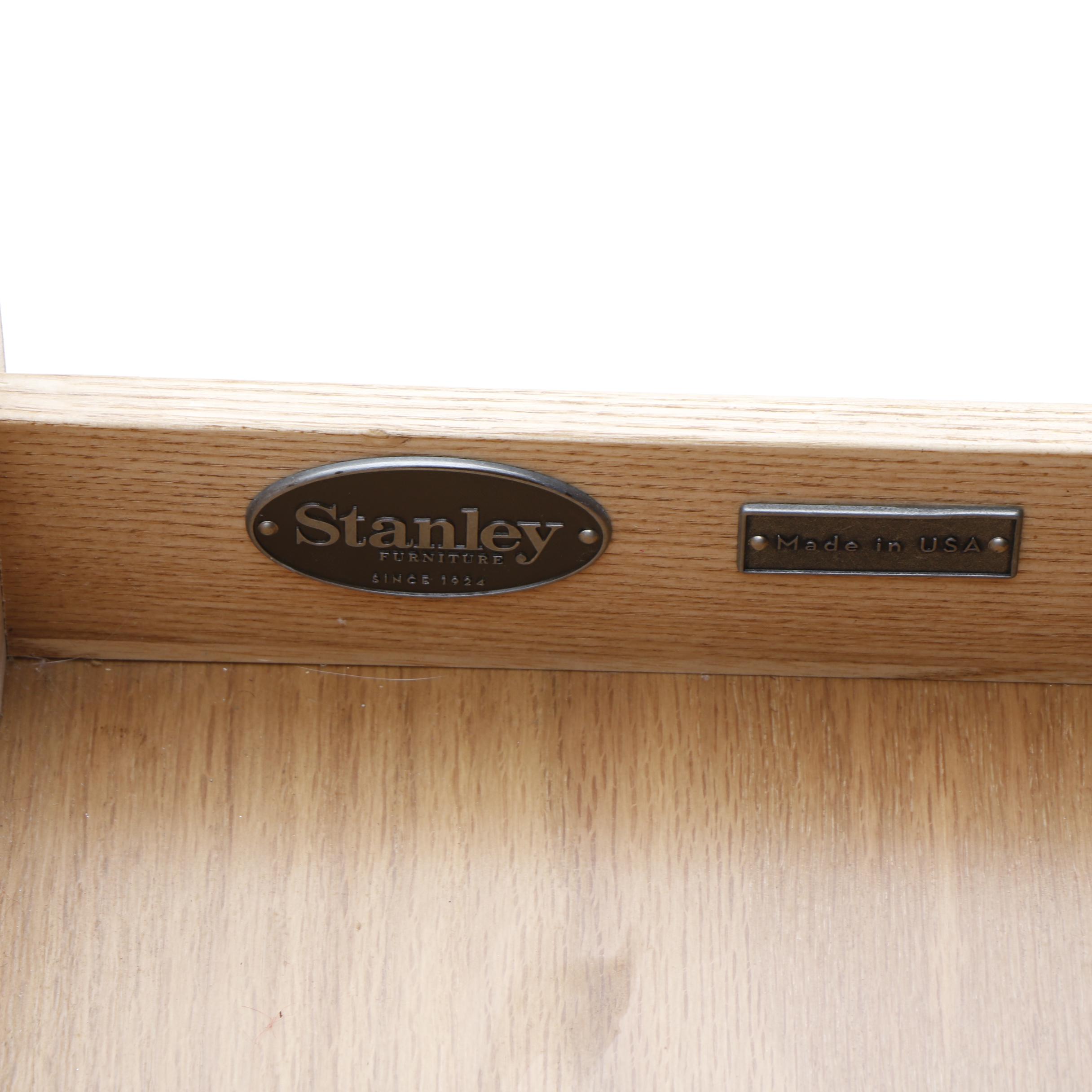 Contemporary Maple Desk with Hutch by Stanley