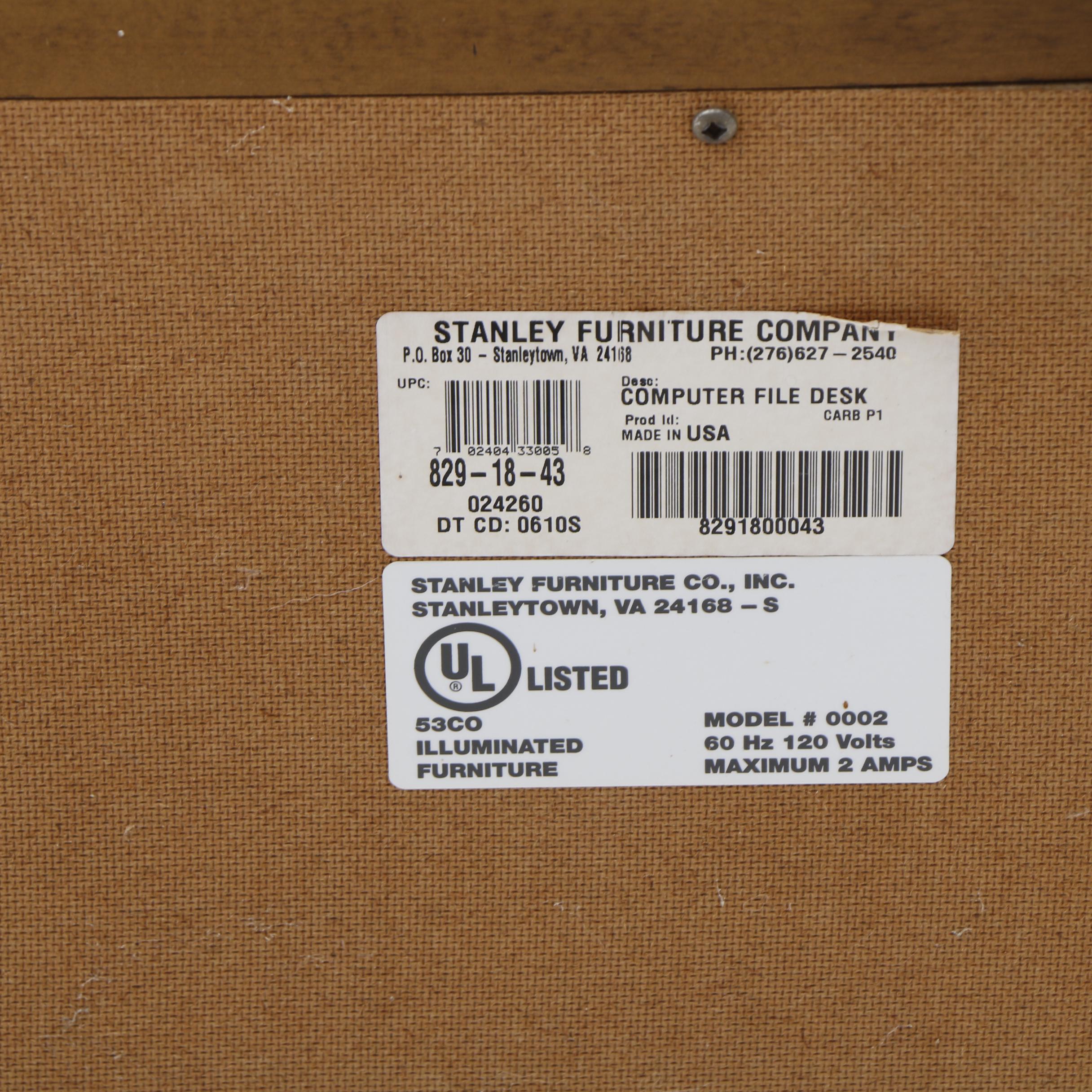 Contemporary Maple Desk with Hutch by Stanley