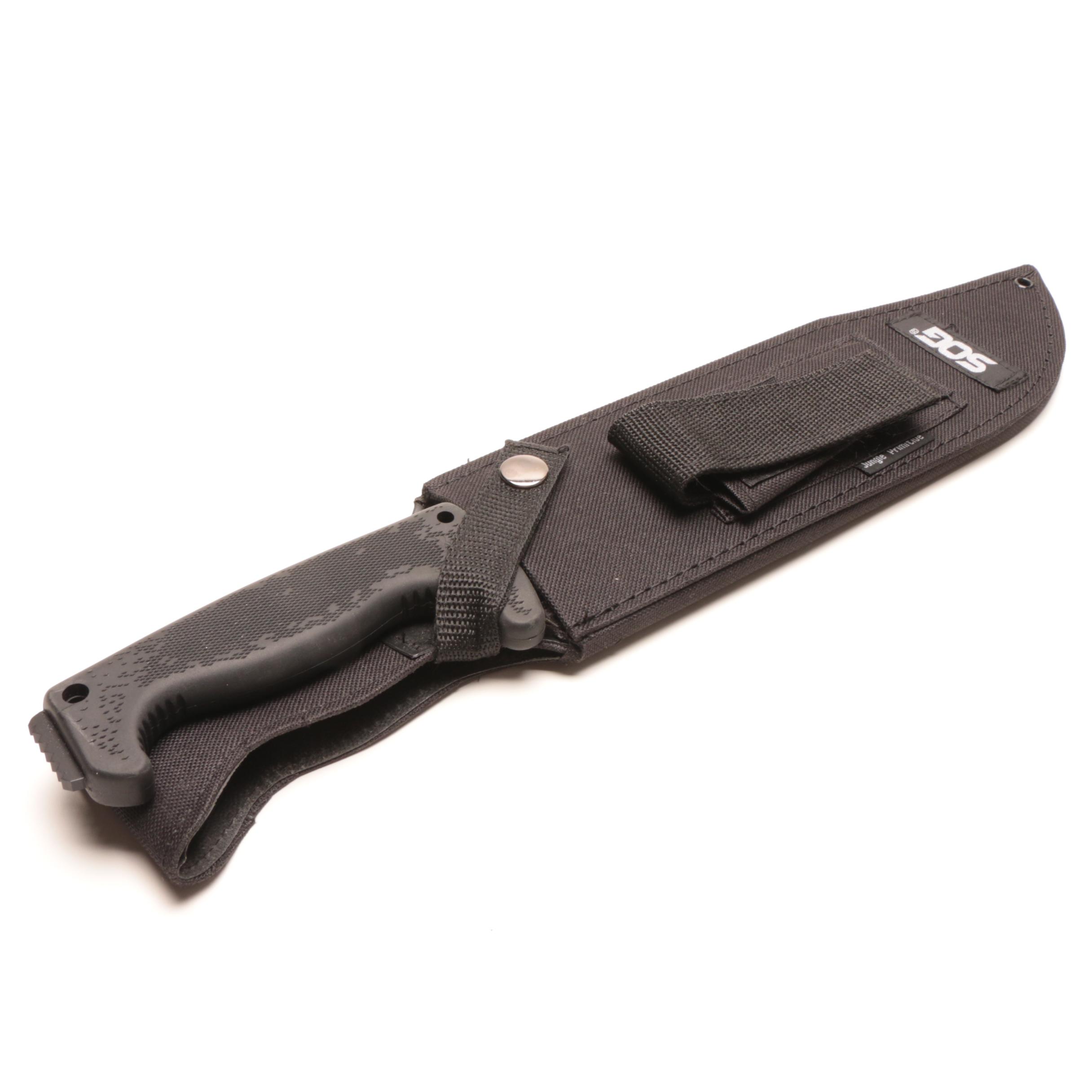 Contemporary Sog Jungle Primitive Machette Style Long Knife