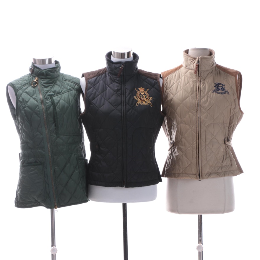 Women's Ralph Lauren Brand Quilted Vests
