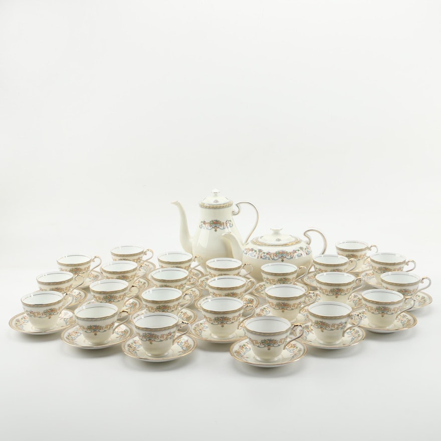 John Aynsley "Henley" Bone China Tea and Coffee Service c. 1974-95