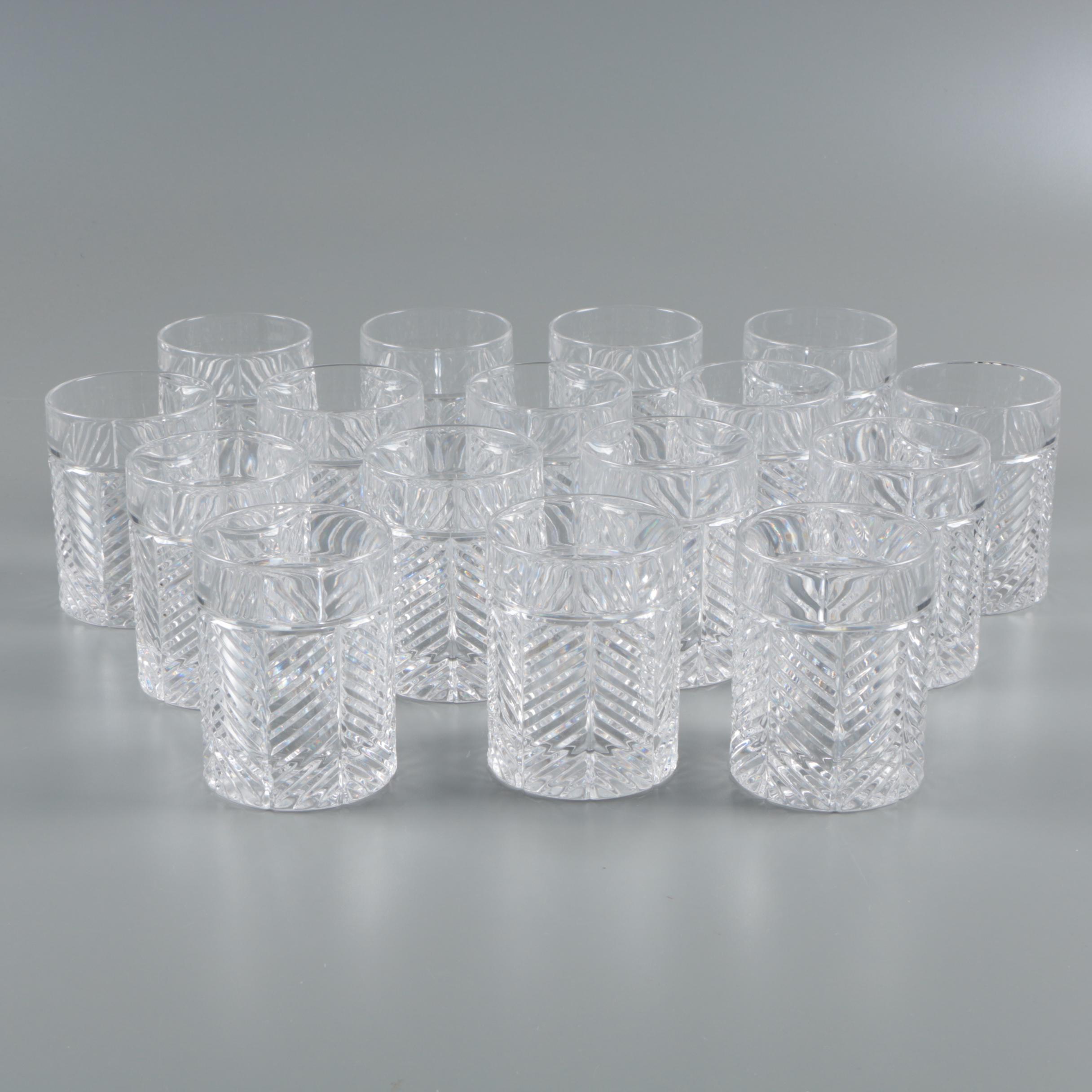 Ralph Lauren Crystal "Herringbone" Old Fashioned Glasses