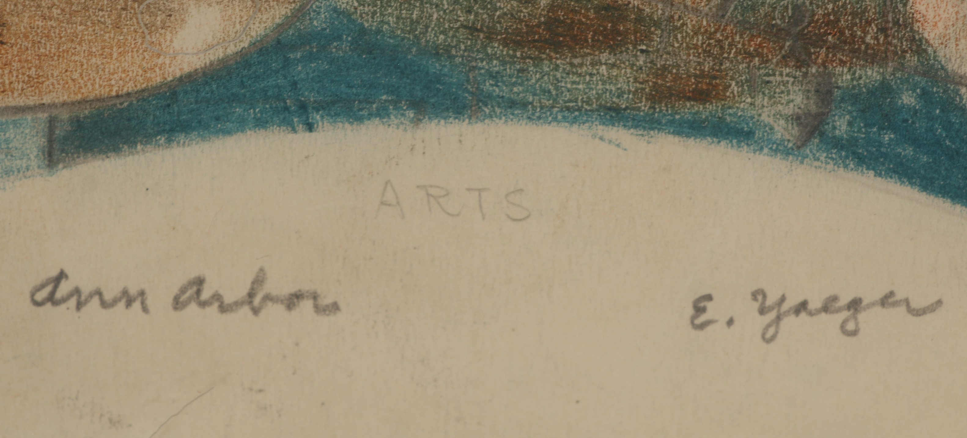 Edgar Yaeger Mixed Media Drawings "Ann Arbor Murals"