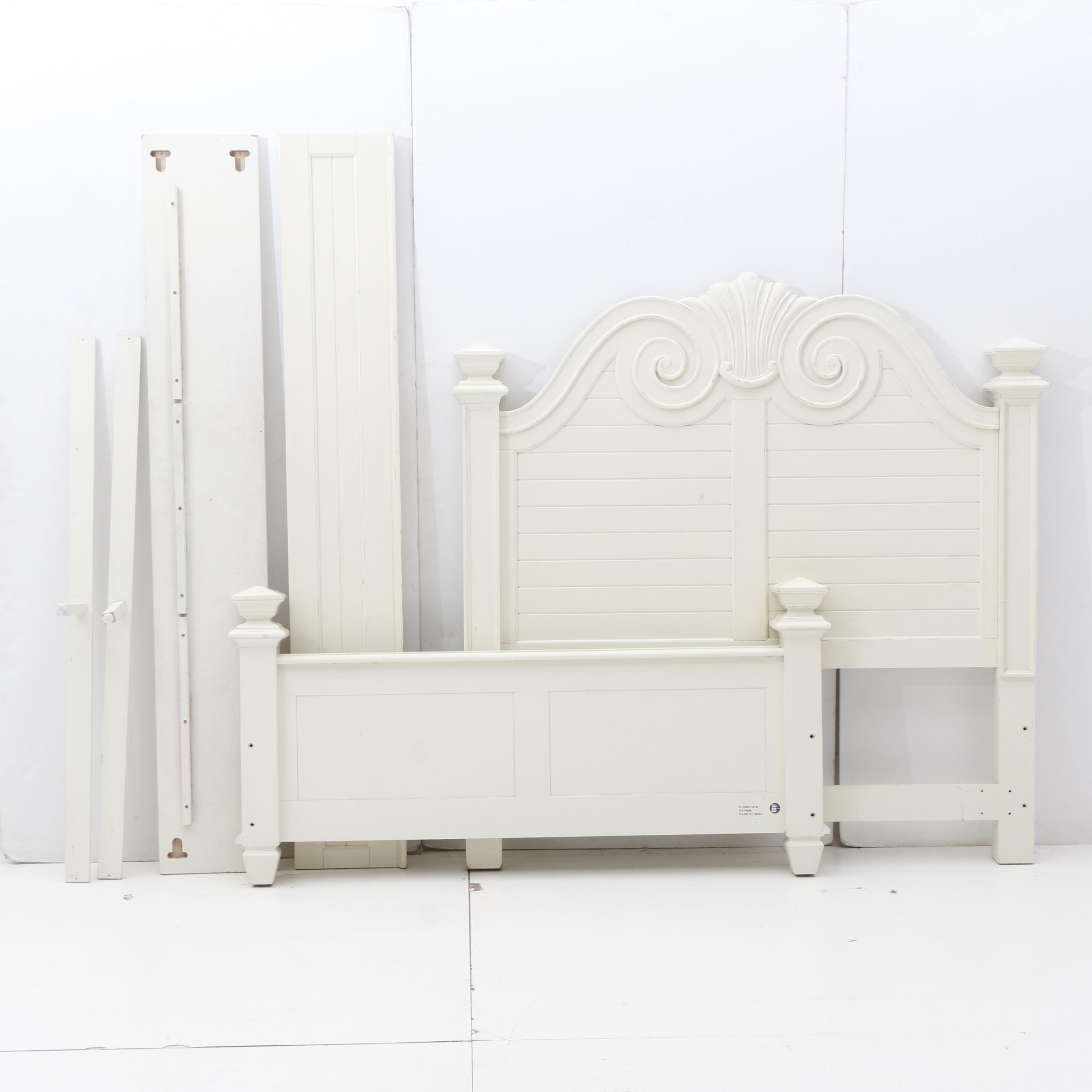 White Queen Bed Frame by Lexington Furniture