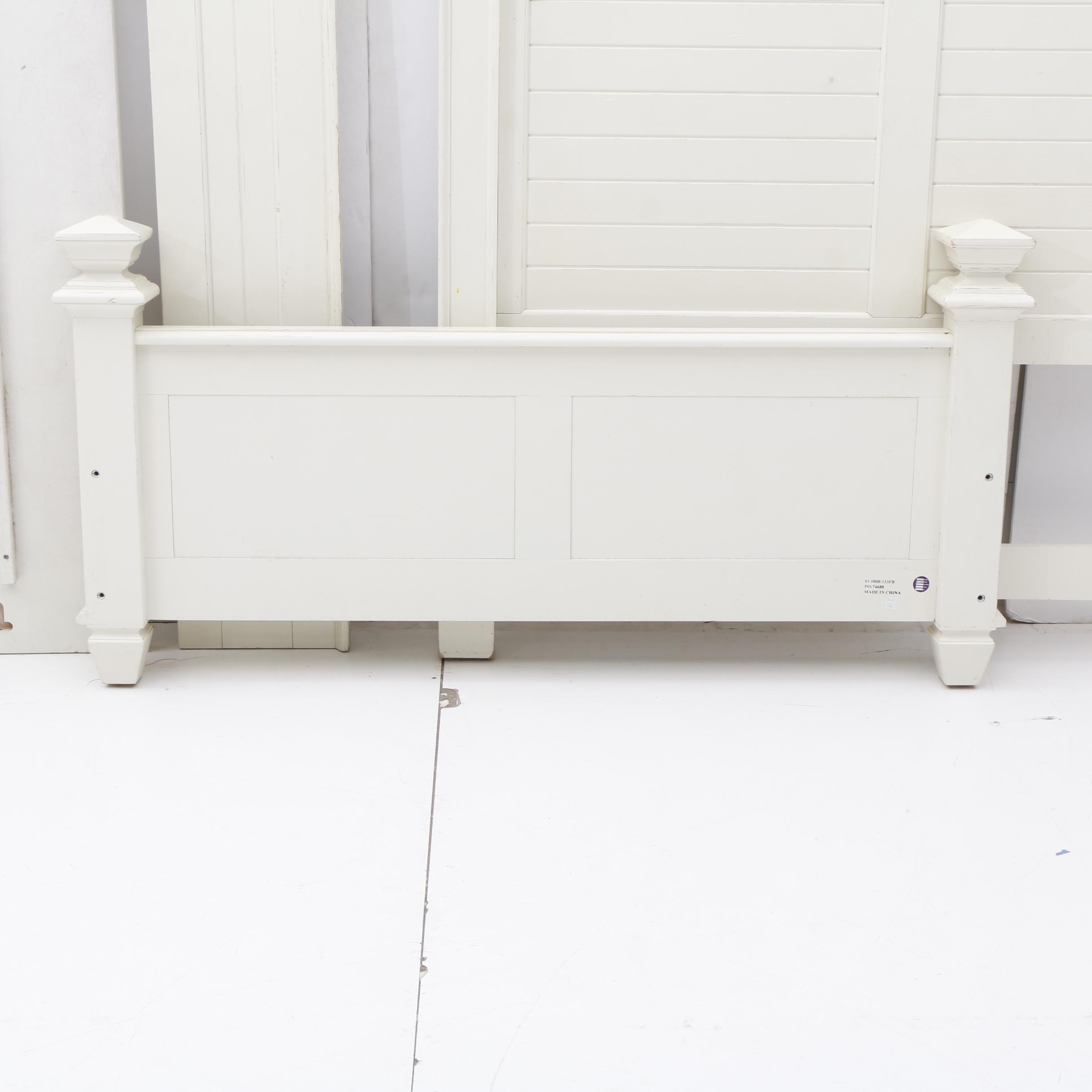 White Queen Bed Frame by Lexington Furniture