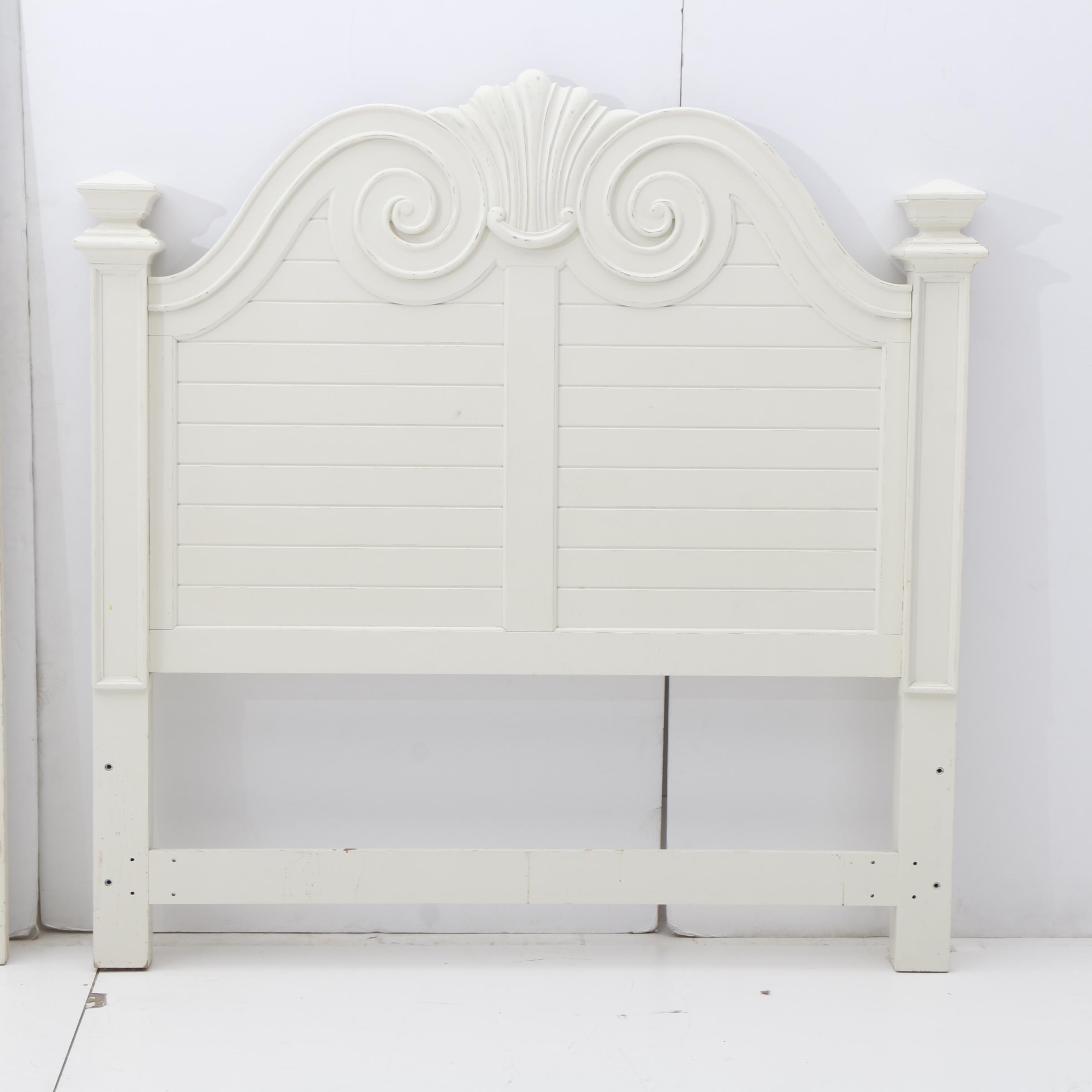 White Queen Bed Frame by Lexington Furniture
