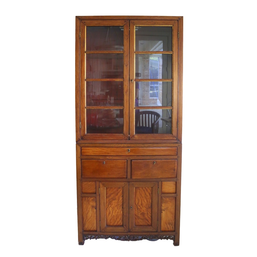 Vintage Illuminated China Cabinet