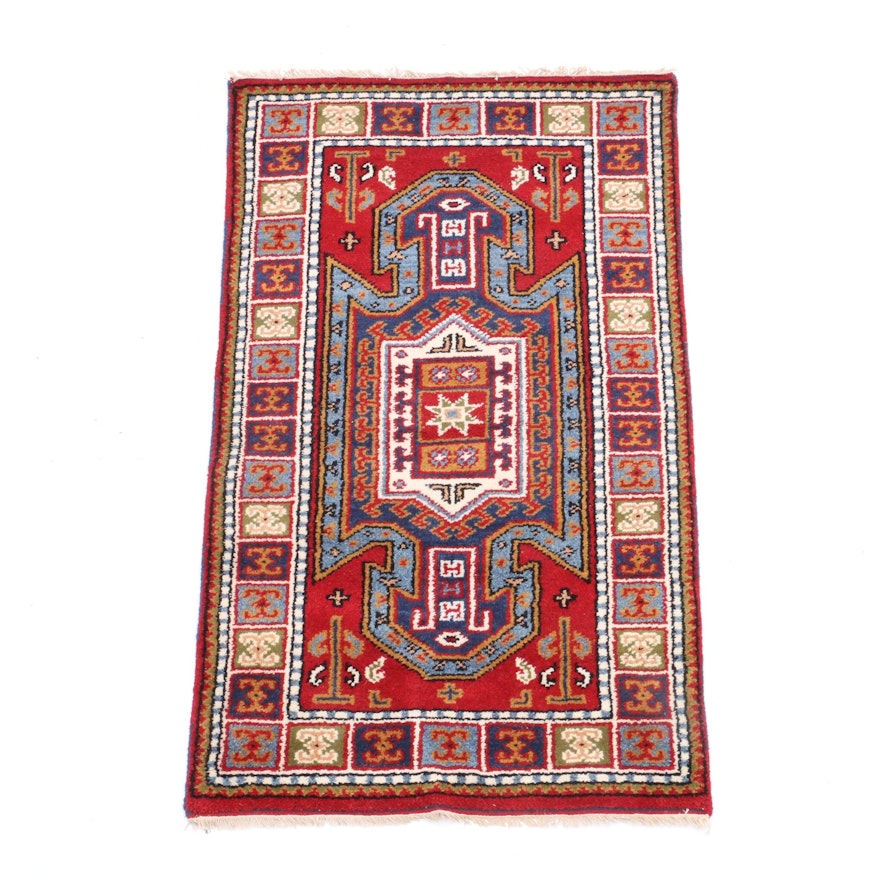 Hand-Knotted Pakistani Sewan Kazak Rug