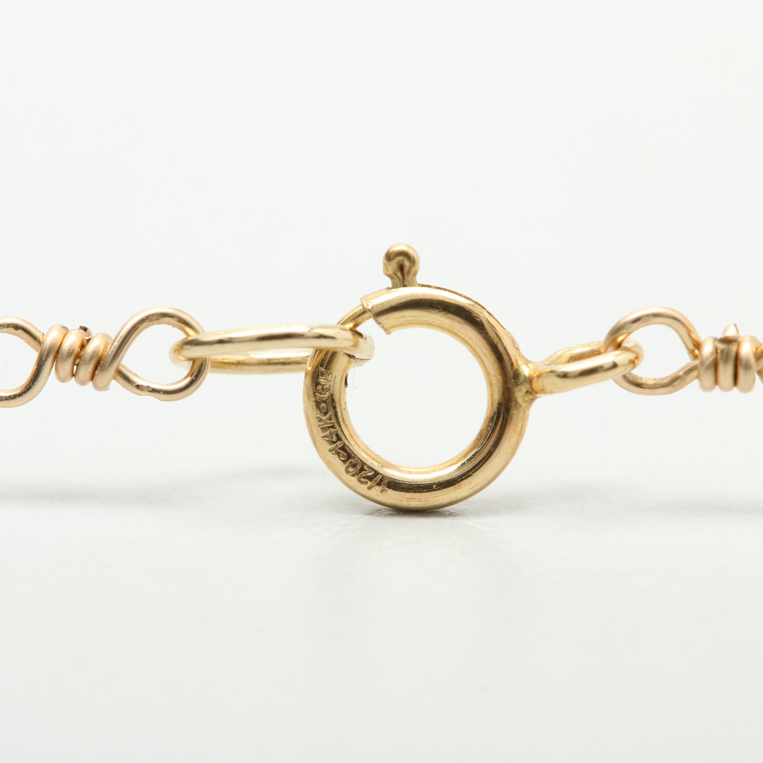 Gold Tone Necklace Assortment Featuring Cultured Pearl and Black Onyx