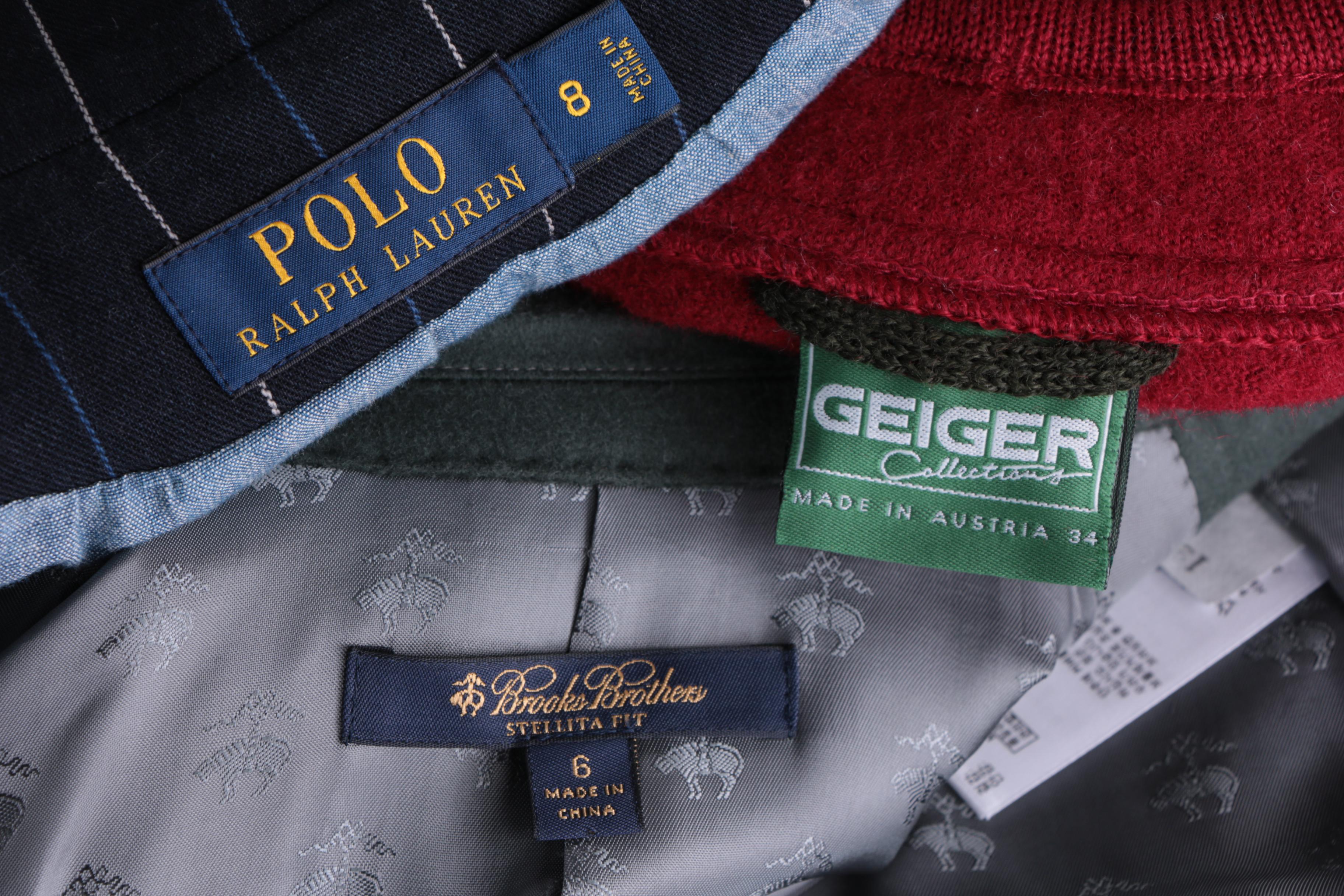 Women's Suit Jackets Including Polo Ralph Lauren and Brooks Brothers