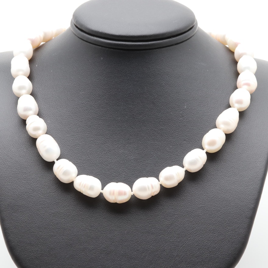 14K Yellow Gold Cultured Pearl Necklace