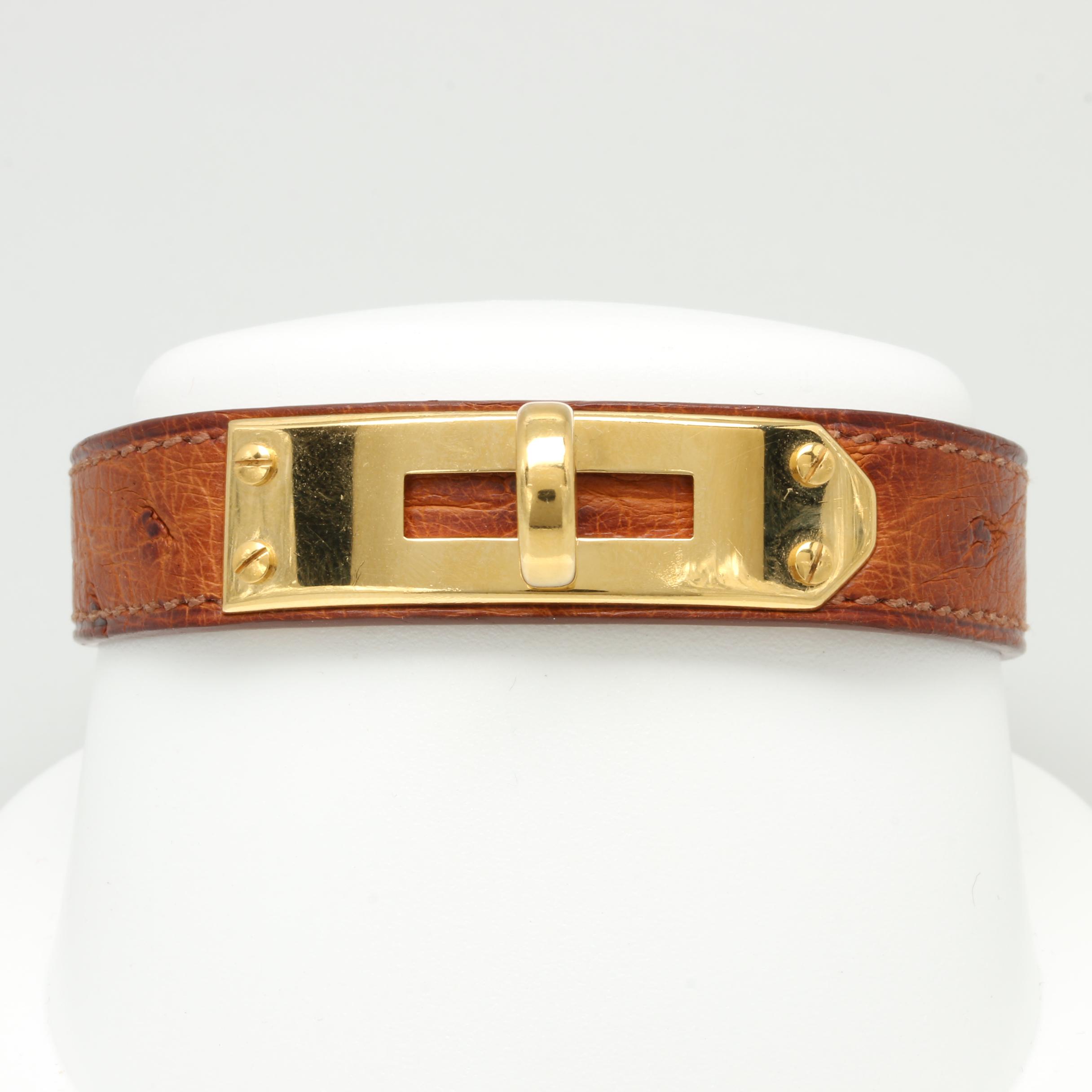 Hermès Ostrich Kelly Watch Band Bracelet