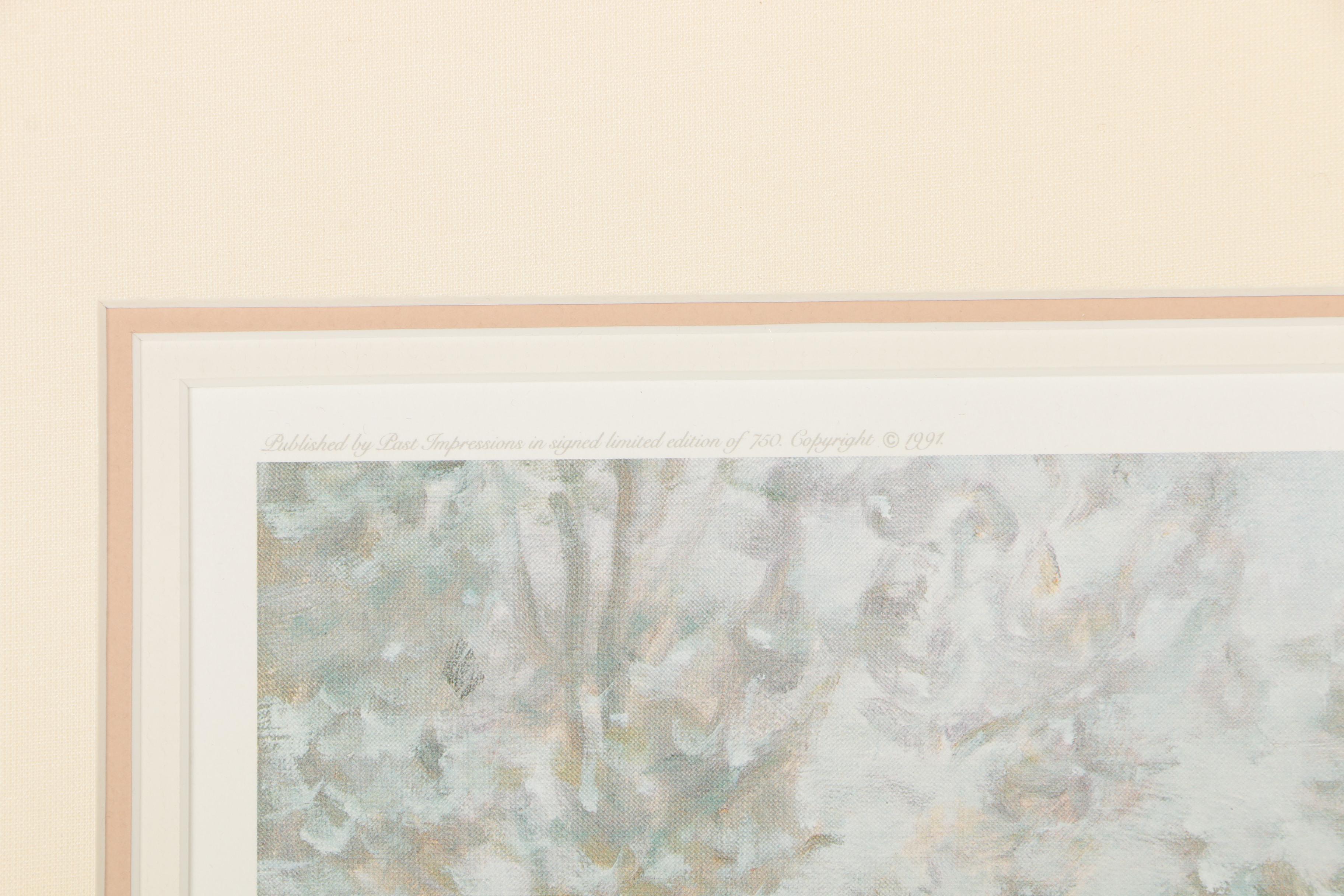 Alan Maley Offset Lithograph "Winter Carousel"