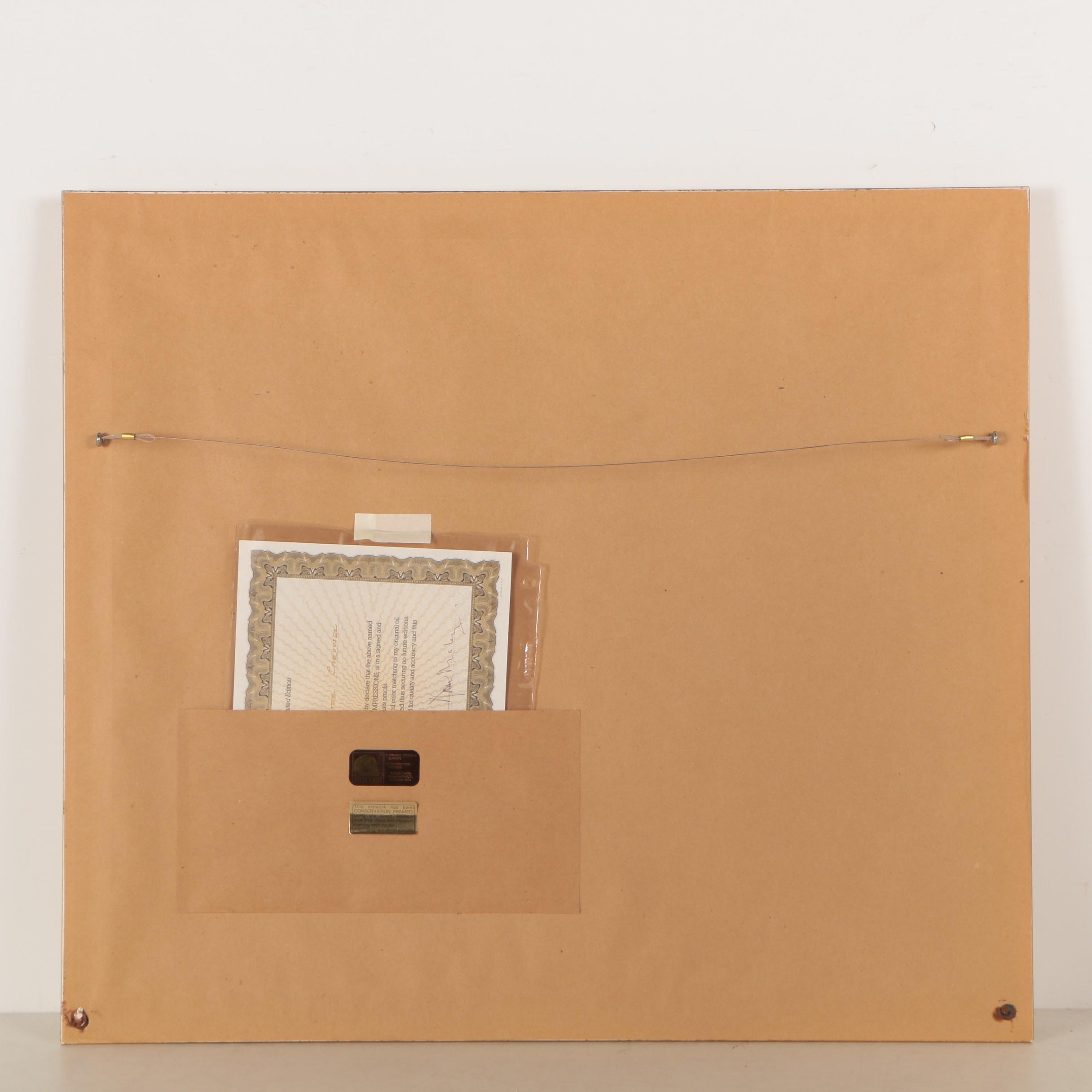 Alan Maley Offset Lithograph "Winter Carousel"