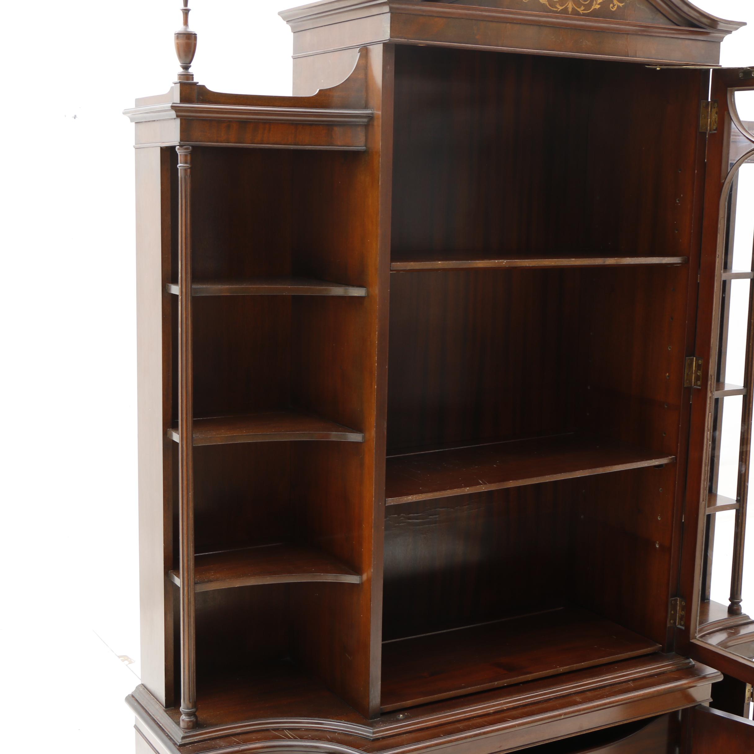 Hepplewhite Style Mahogany China Cabinet