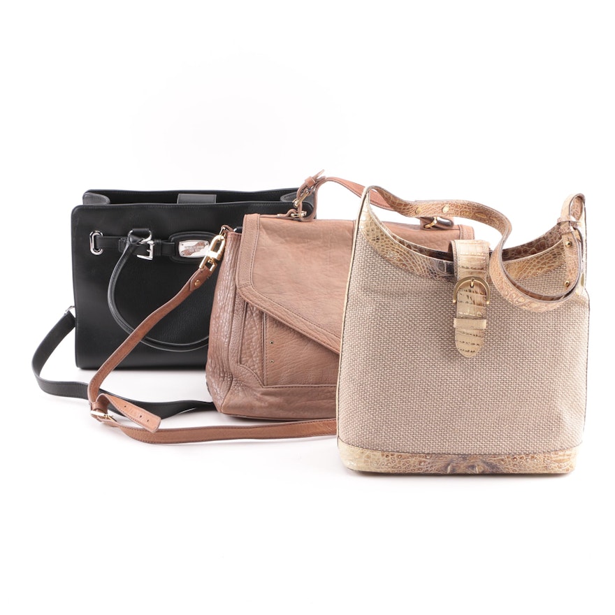 Shoulder Bags including Brahmin Crocodile Embossed Leather, Tory Burch and Other