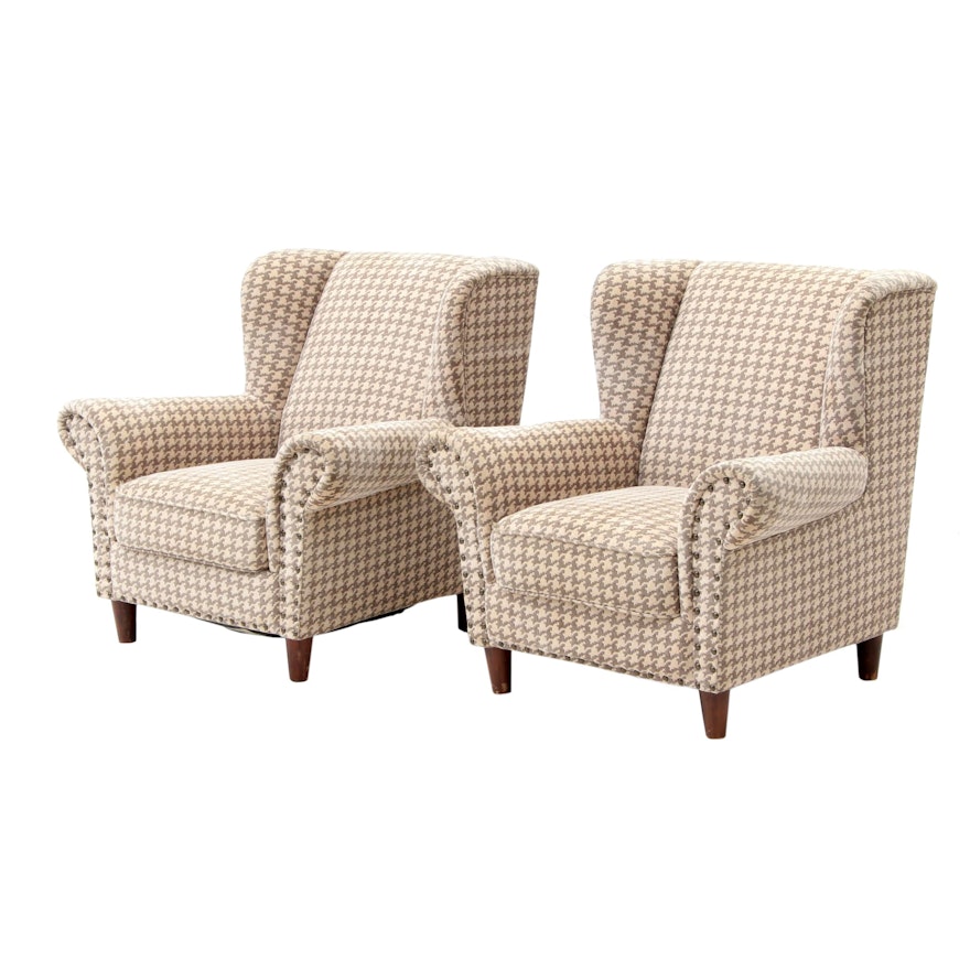 Pair of Contemporary Wing Back  Armchairs