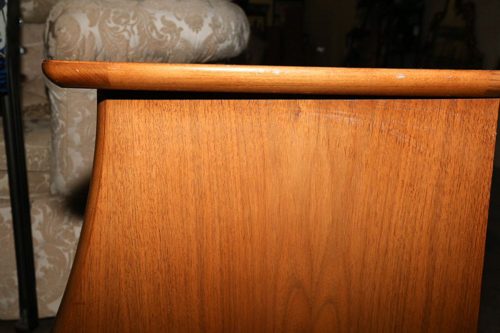 Vintage Mid Century Modern Walnut "The Foreteller" Nightstands by Kent-Coffey