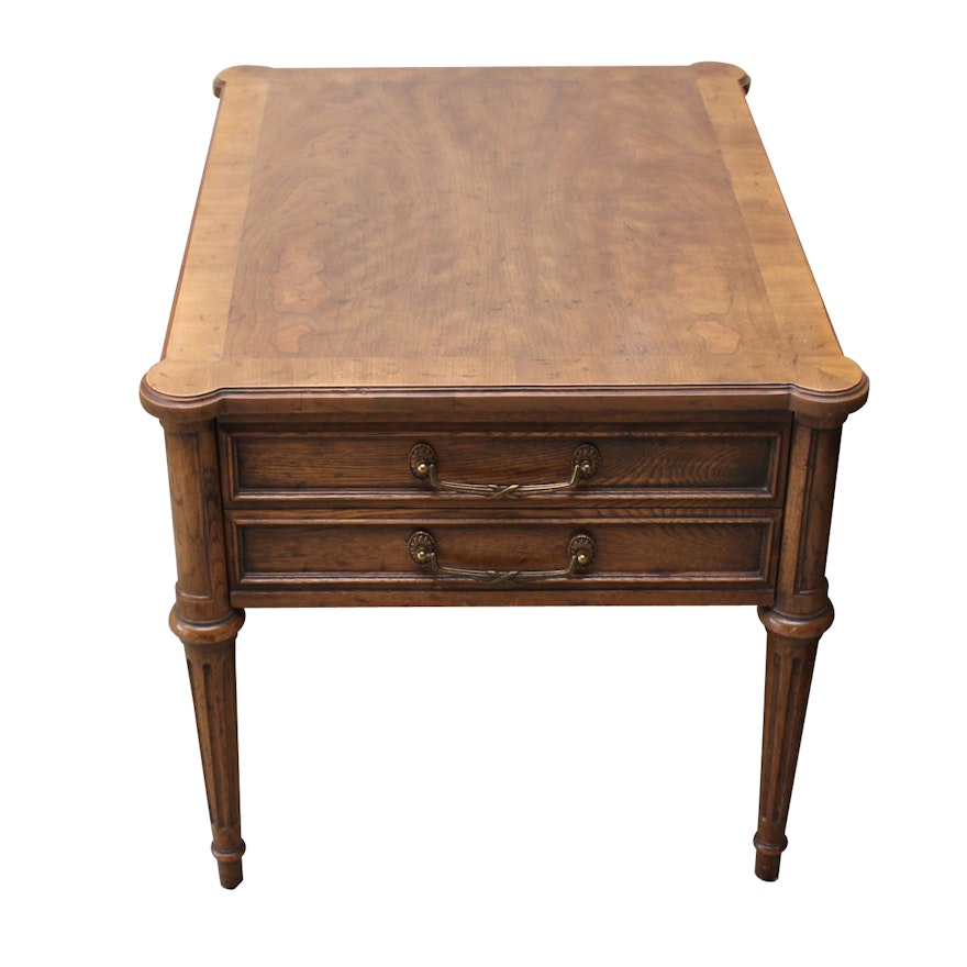 Vintage Pecan Finish End Table by Heritage