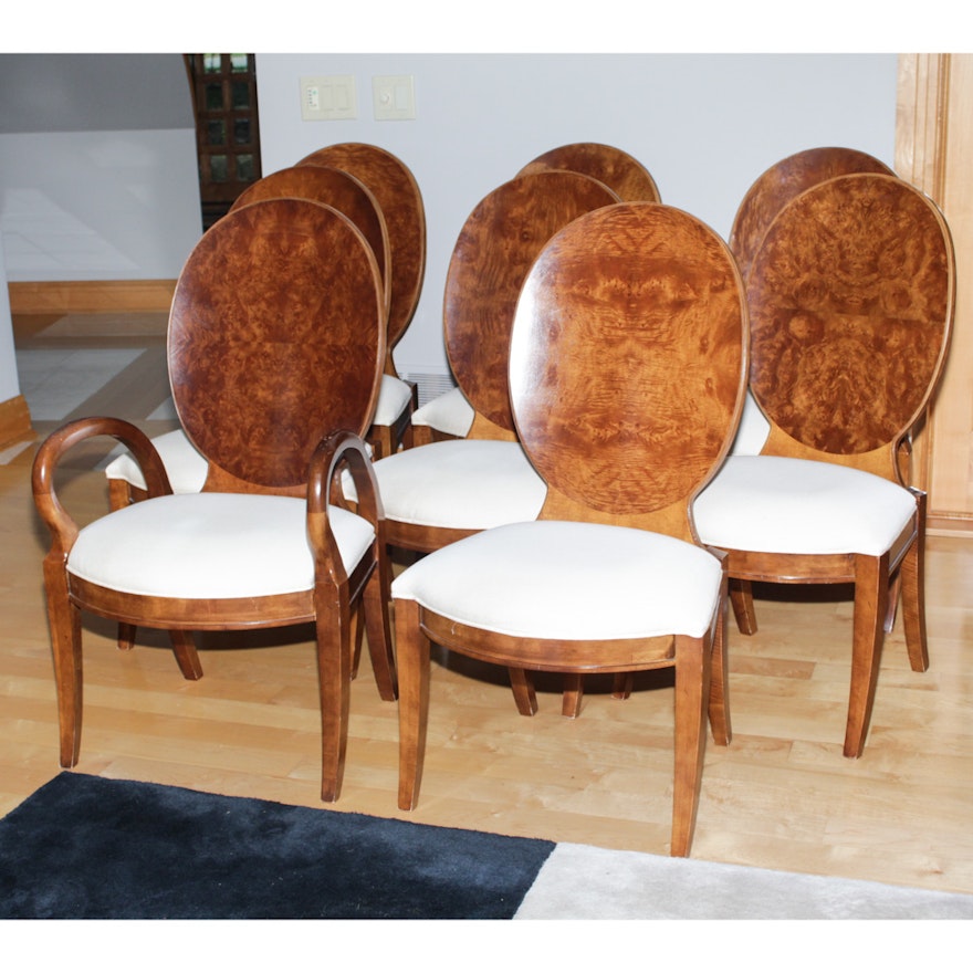 Century Furniture Burl Wood Veneer Dining Chairs EBTH