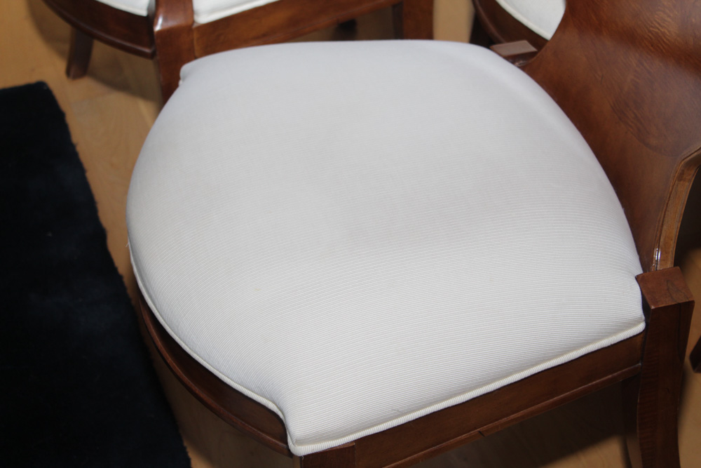 Century Furniture Burl Wood Veneer Dining Chairs