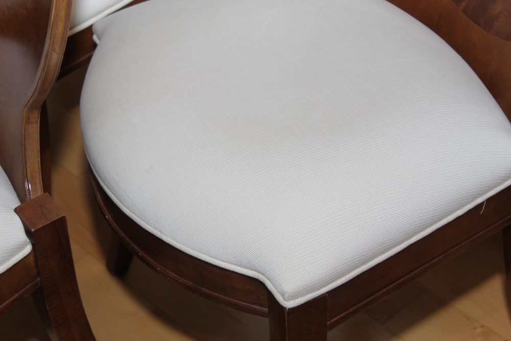 Century Furniture Burl Wood Veneer Dining Chairs