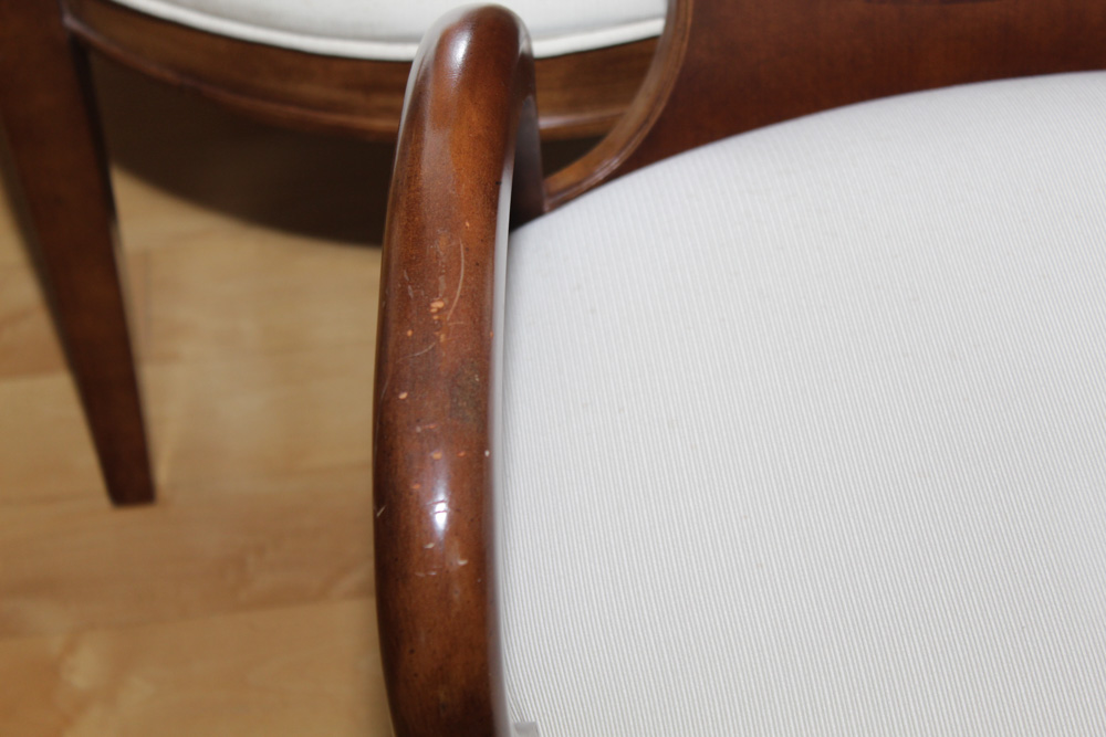 Century Furniture Burl Wood Veneer Dining Chairs