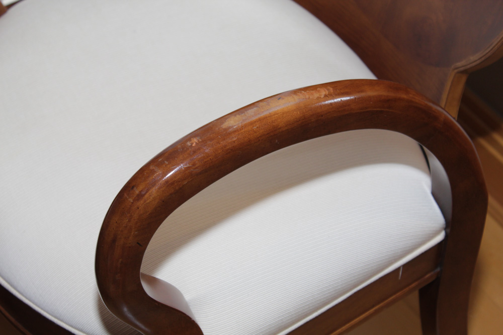 Century Furniture Burl Wood Veneer Dining Chairs