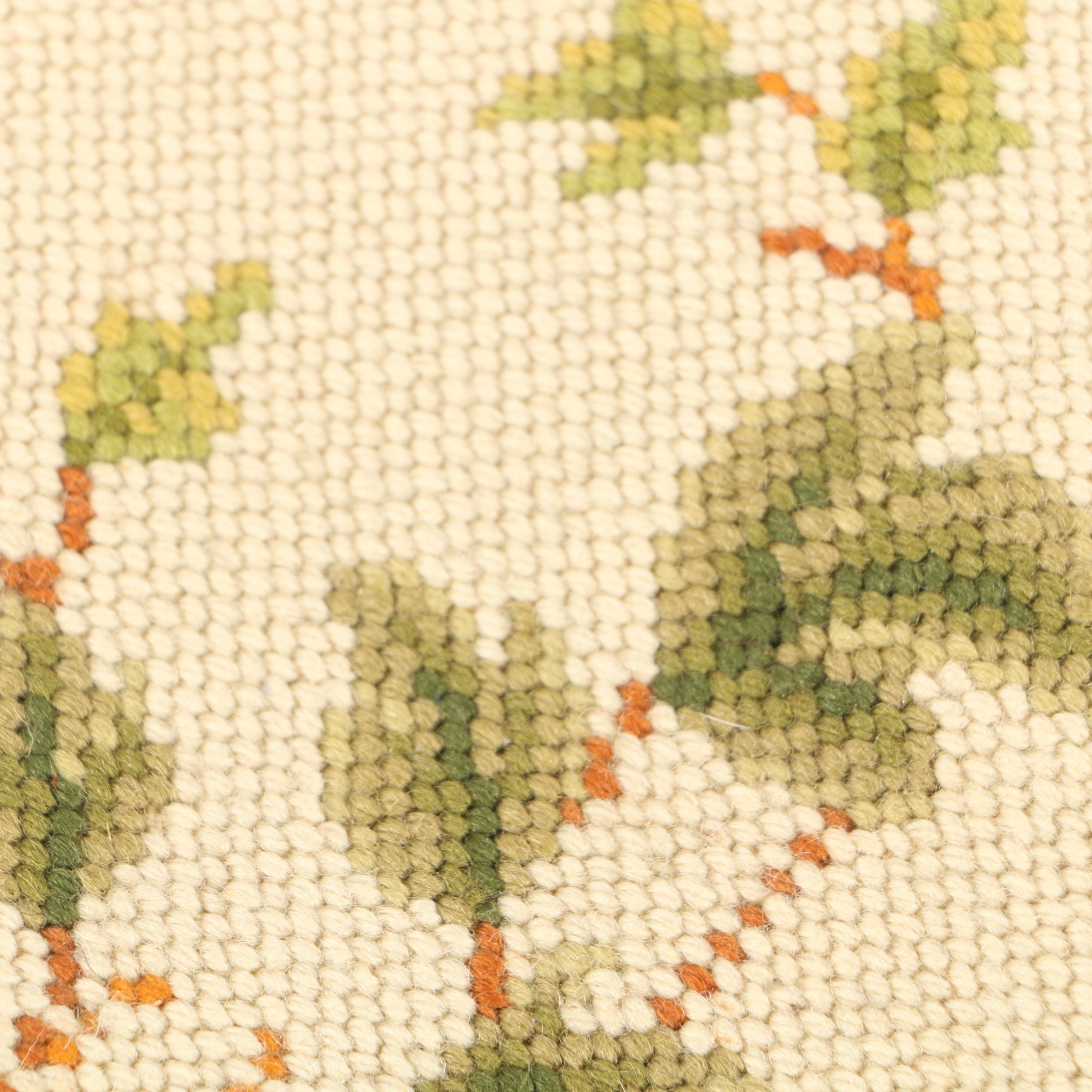 Vintage Needlepoint Stool