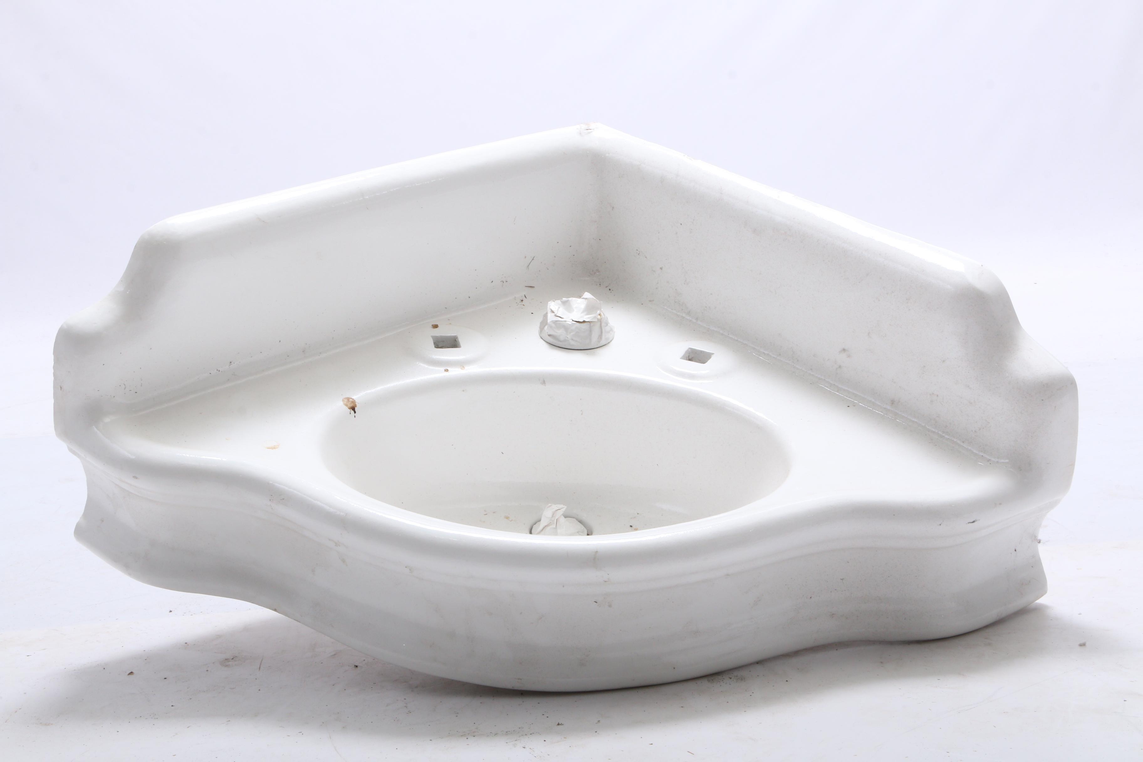 Vintage Porcelain Corner Sink
