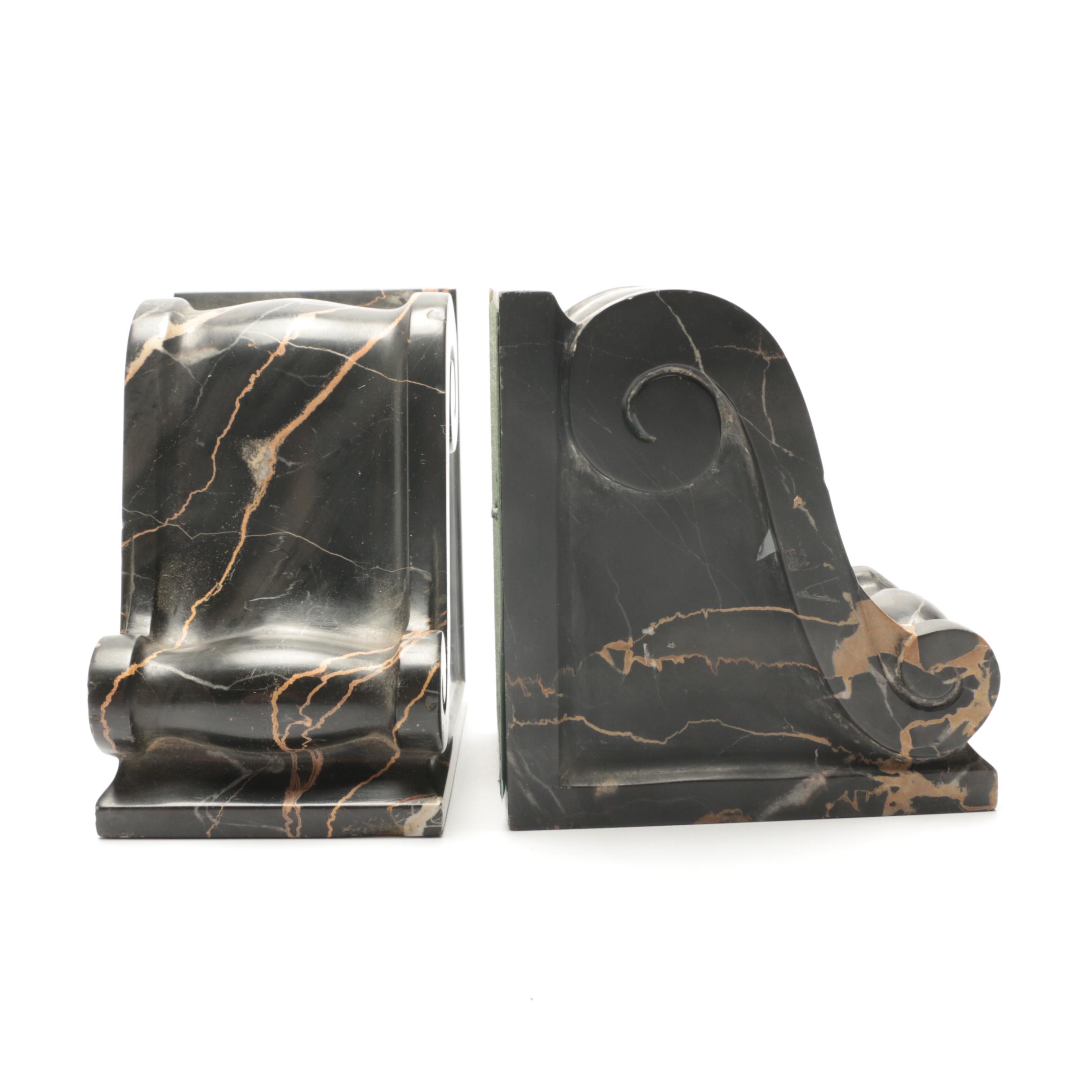 Black and Gold Marble Desk Set