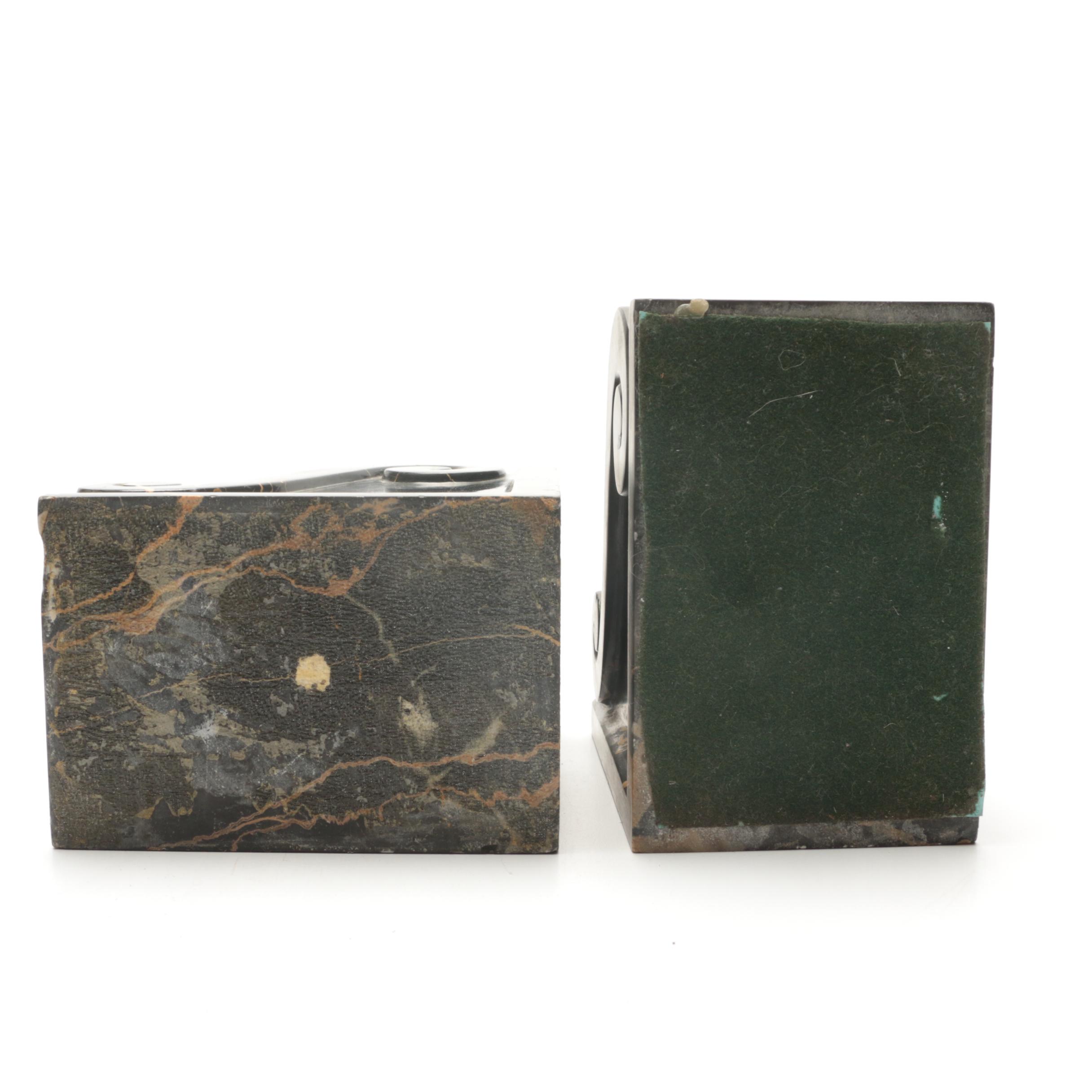 Black and Gold Marble Desk Set