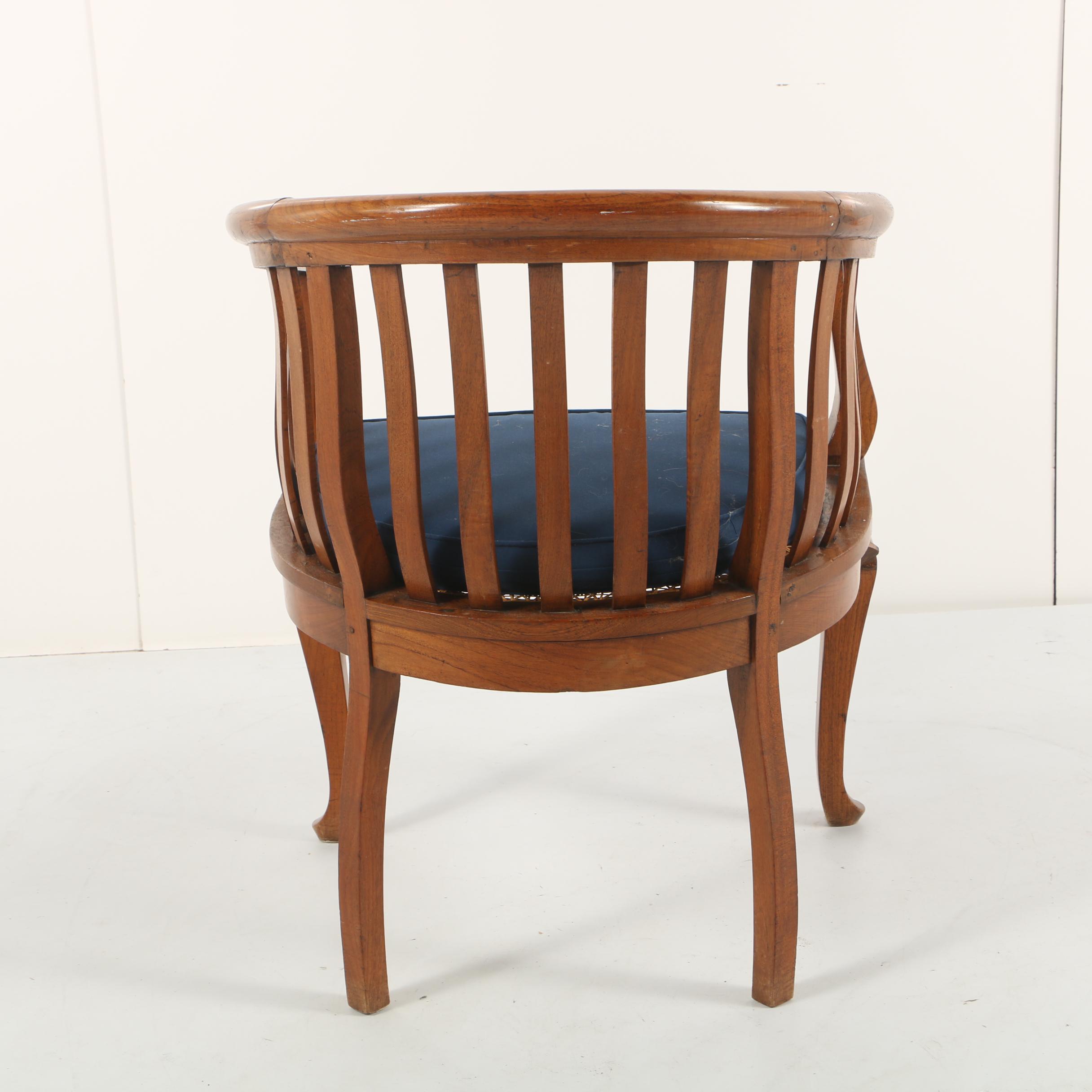 Slat Back Barrel Chairs