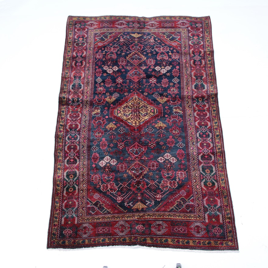Hand-Knotted Persian Malayer Area Rug