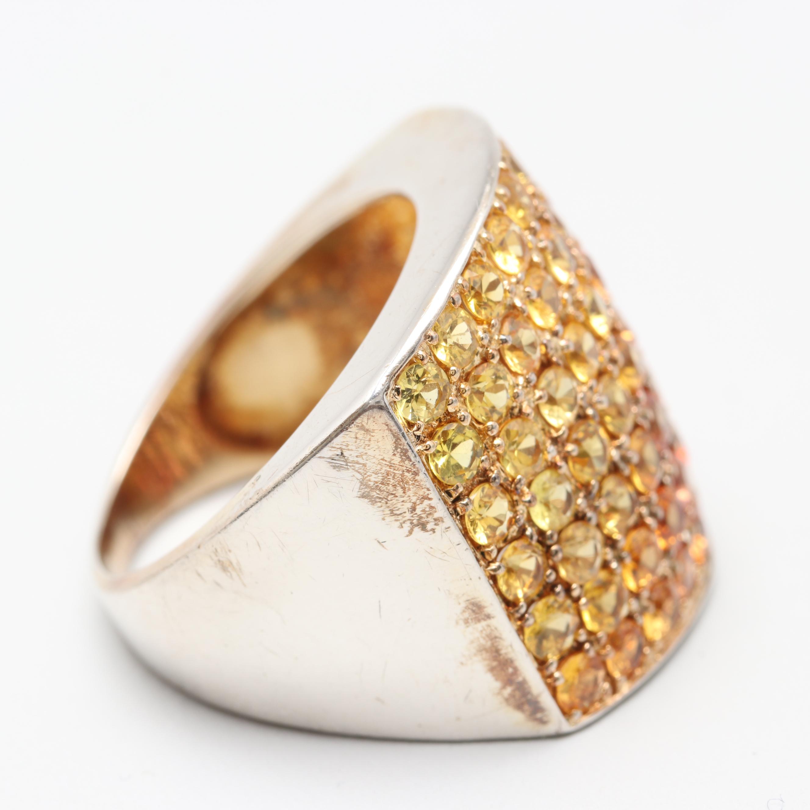 Sterling Silver Ring Selection Including Sapphires and Tourmaline