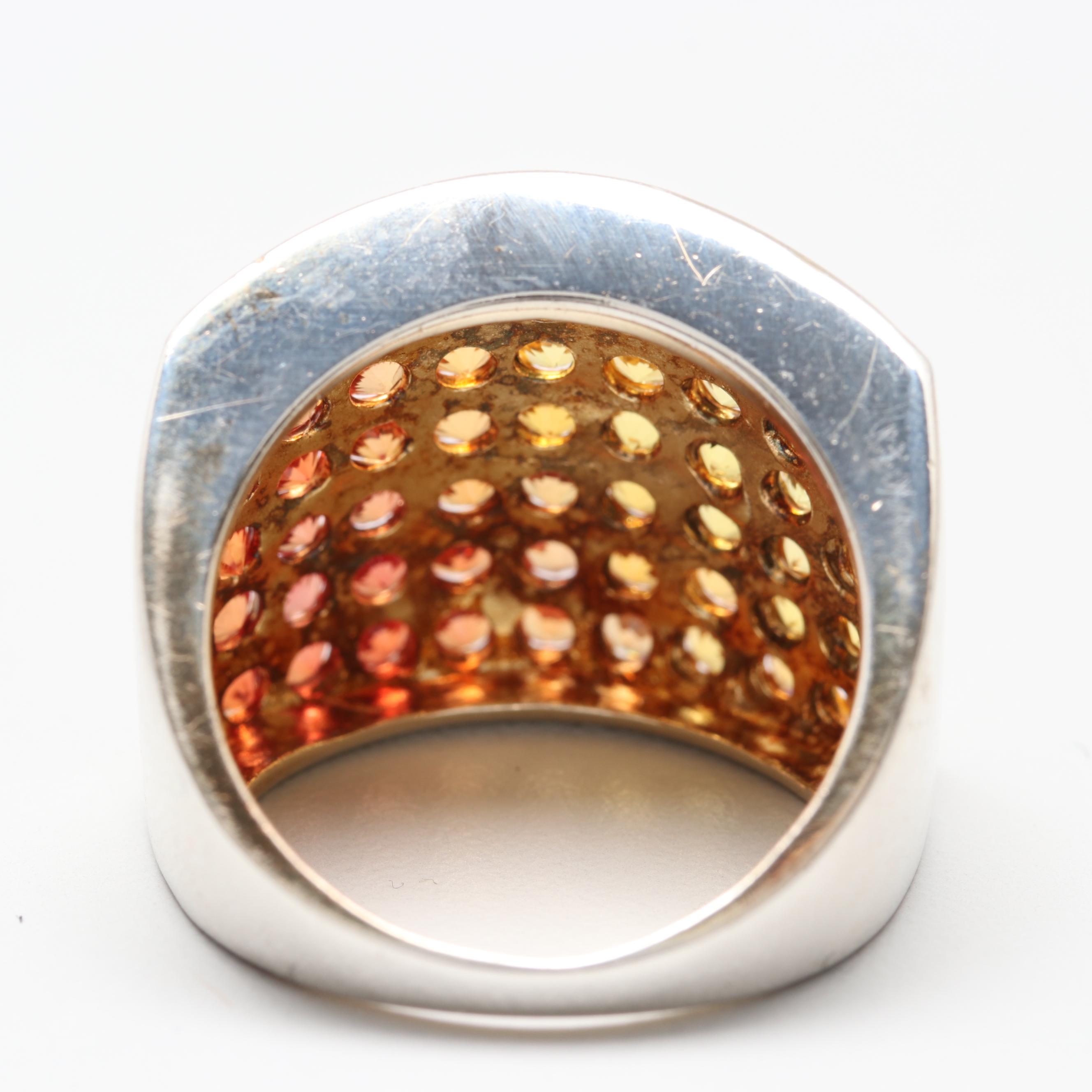 Sterling Silver Ring Selection Including Sapphires and Tourmaline