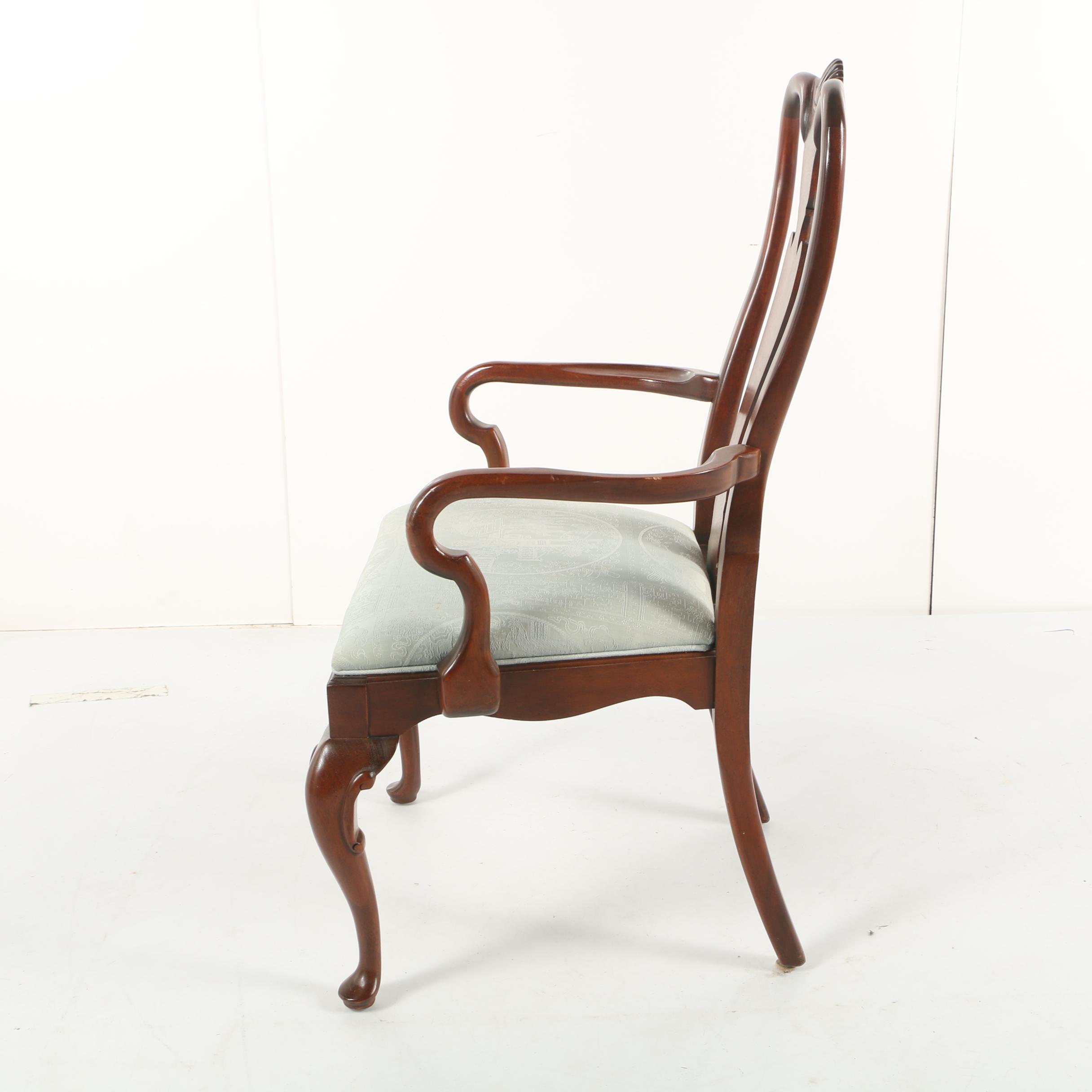 Queen Anne Style Armchairs by Century Furniture