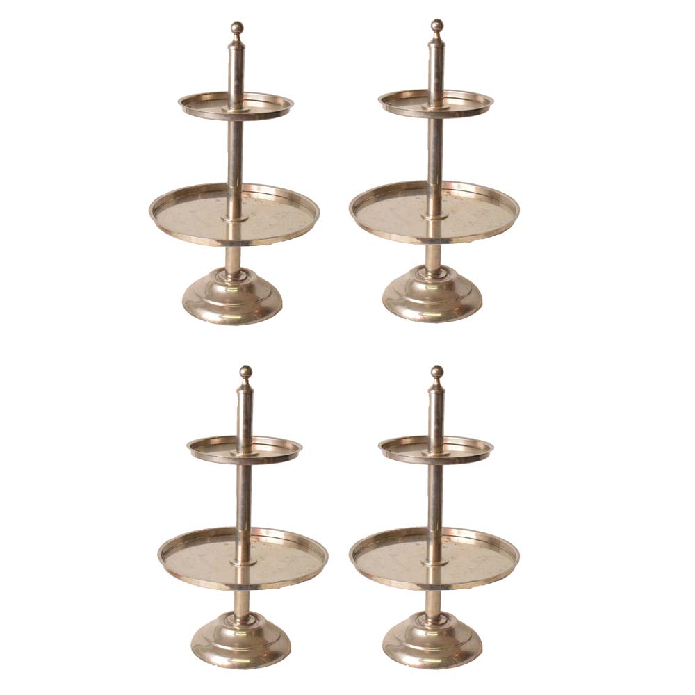 Set of Four Metal Tiered Stands
