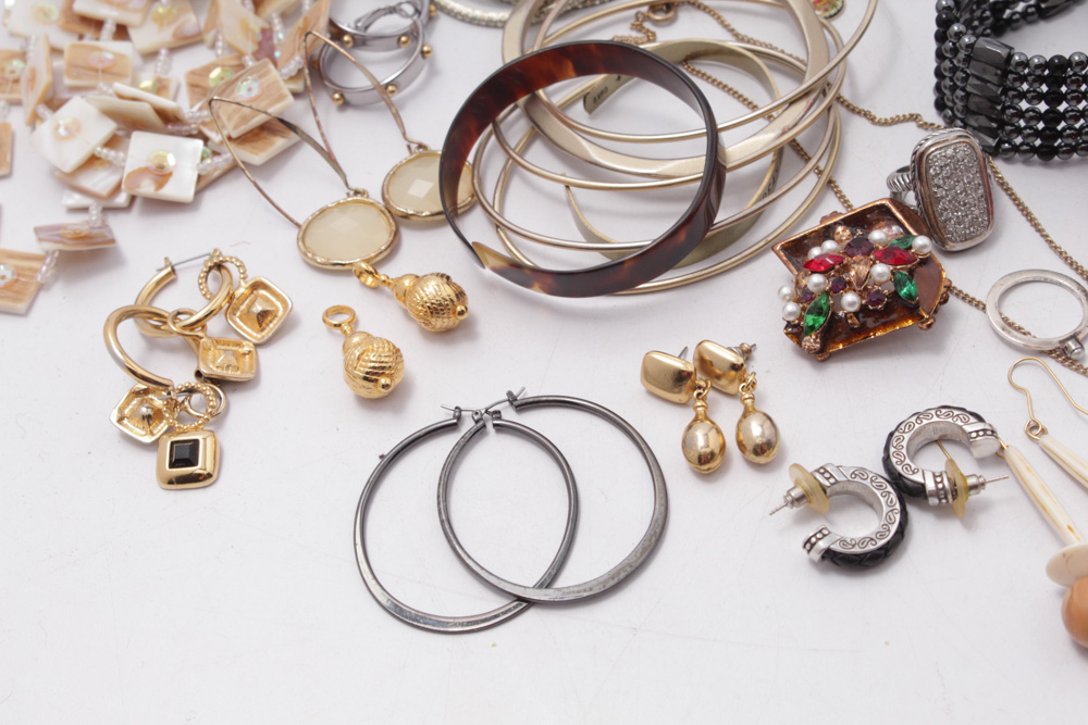 Costume Jewelry with Vera Bradley Makeup Bag