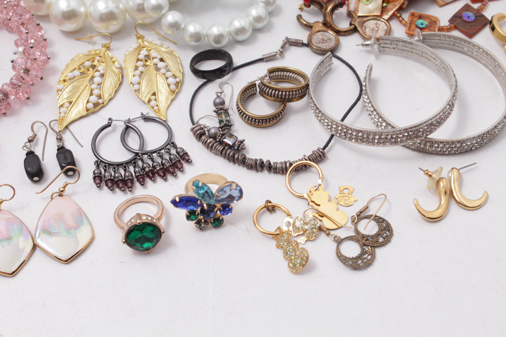 Costume Jewelry with Vera Bradley Makeup Bag