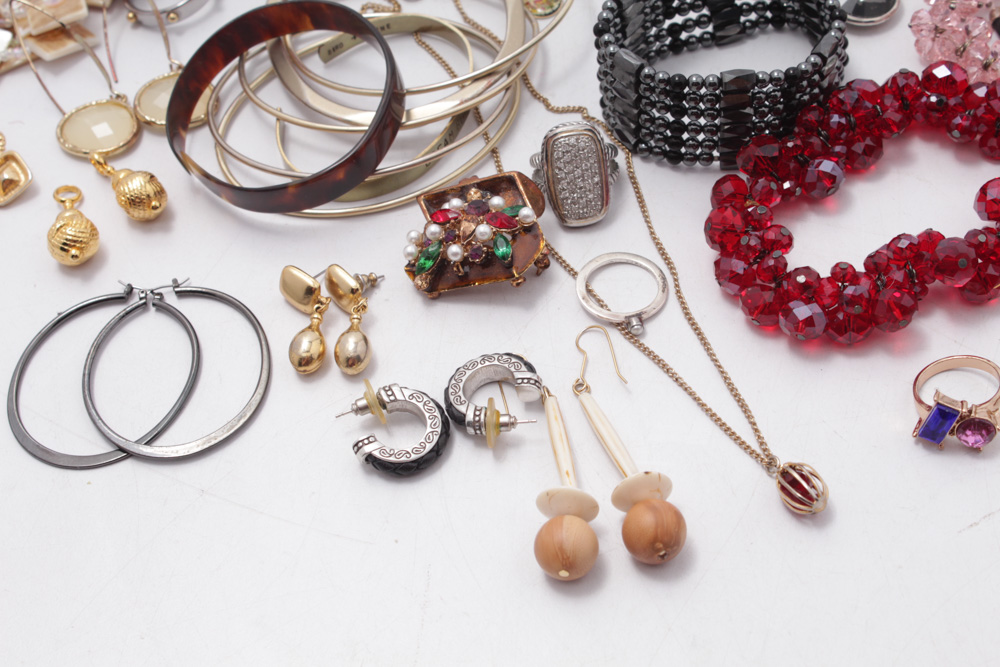 Costume Jewelry with Vera Bradley Makeup Bag