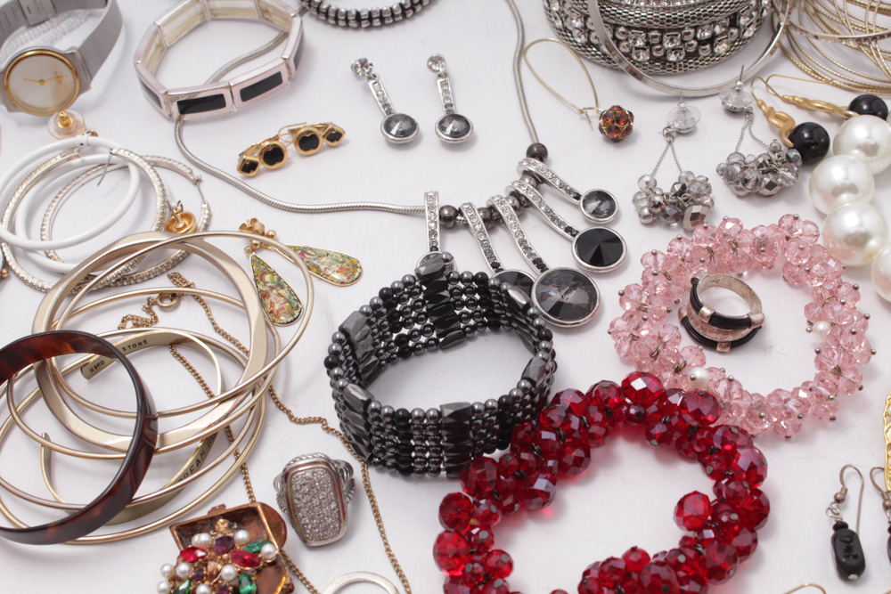 Costume Jewelry with Vera Bradley Makeup Bag