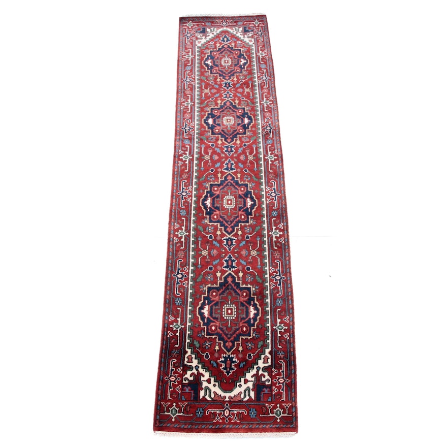 Hand-Knotted Bakhshayesh Heriz Carpet Runner