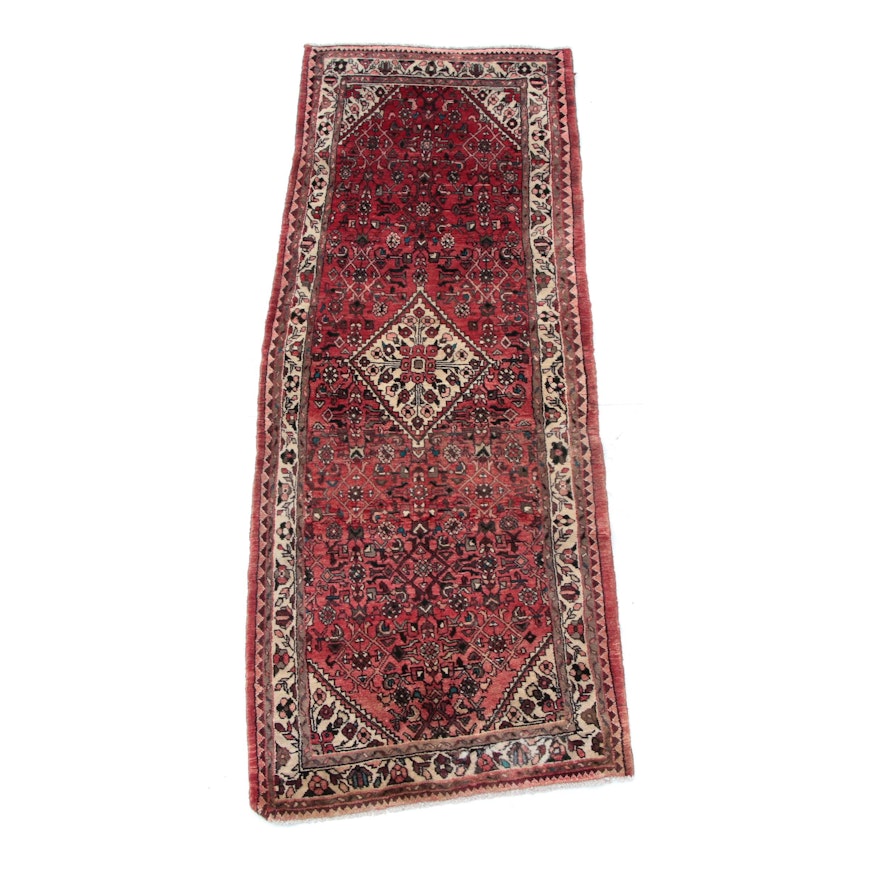 VIntage Hand-Knotted Persian Malayer Carpet Runner