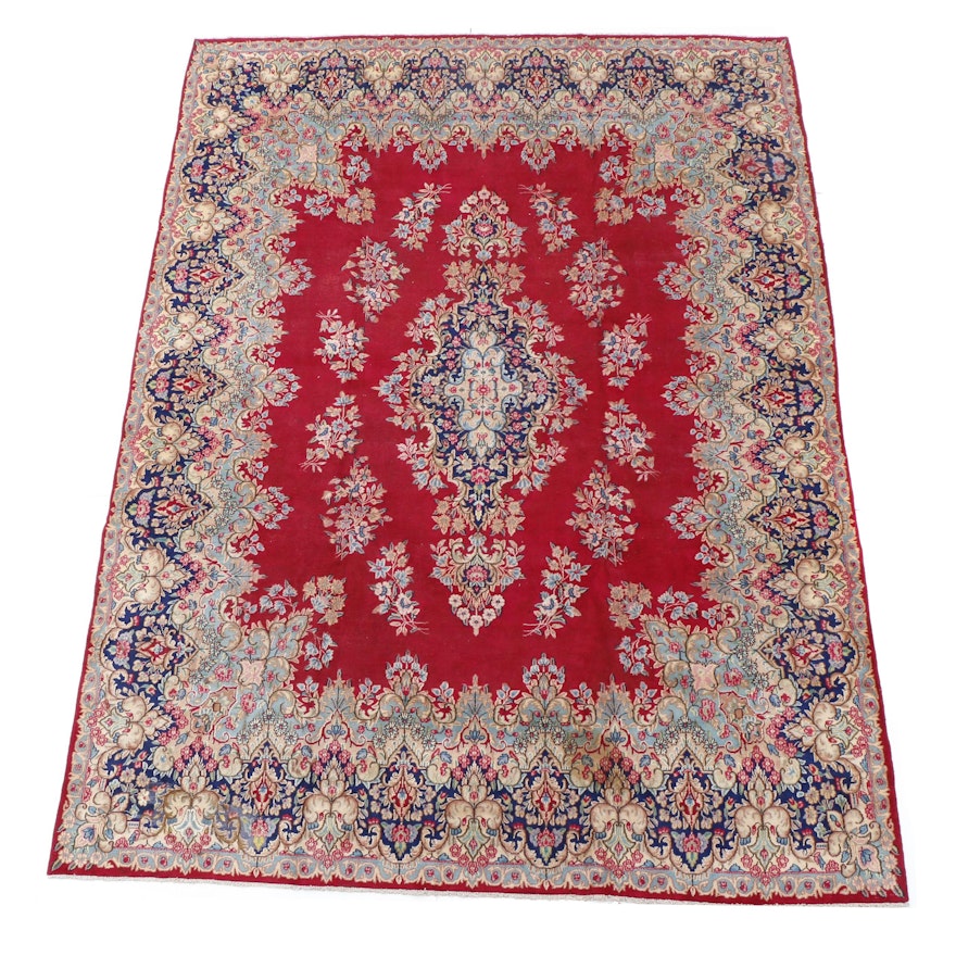 Hand-Knotted Persian Kerman Room Sized Rug